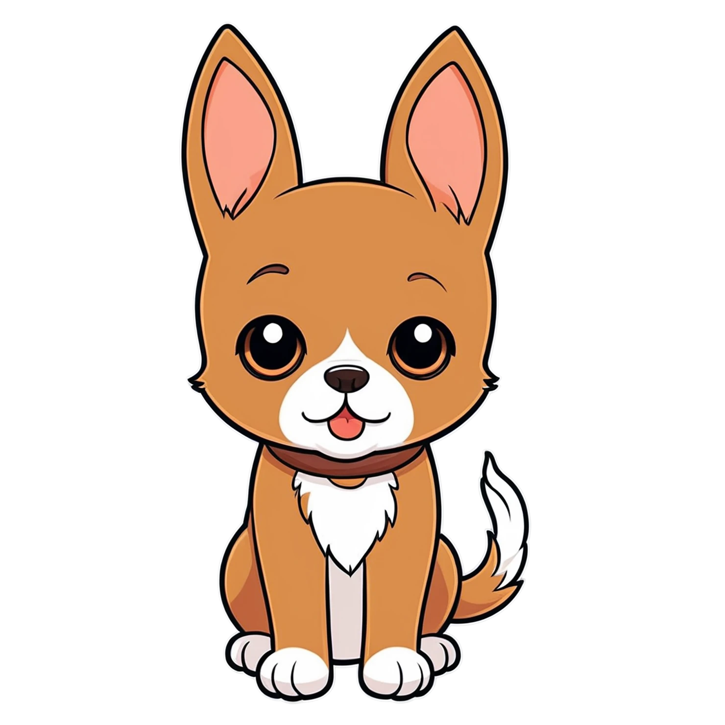 Dog cute sticker isolated on transparent background #15704
