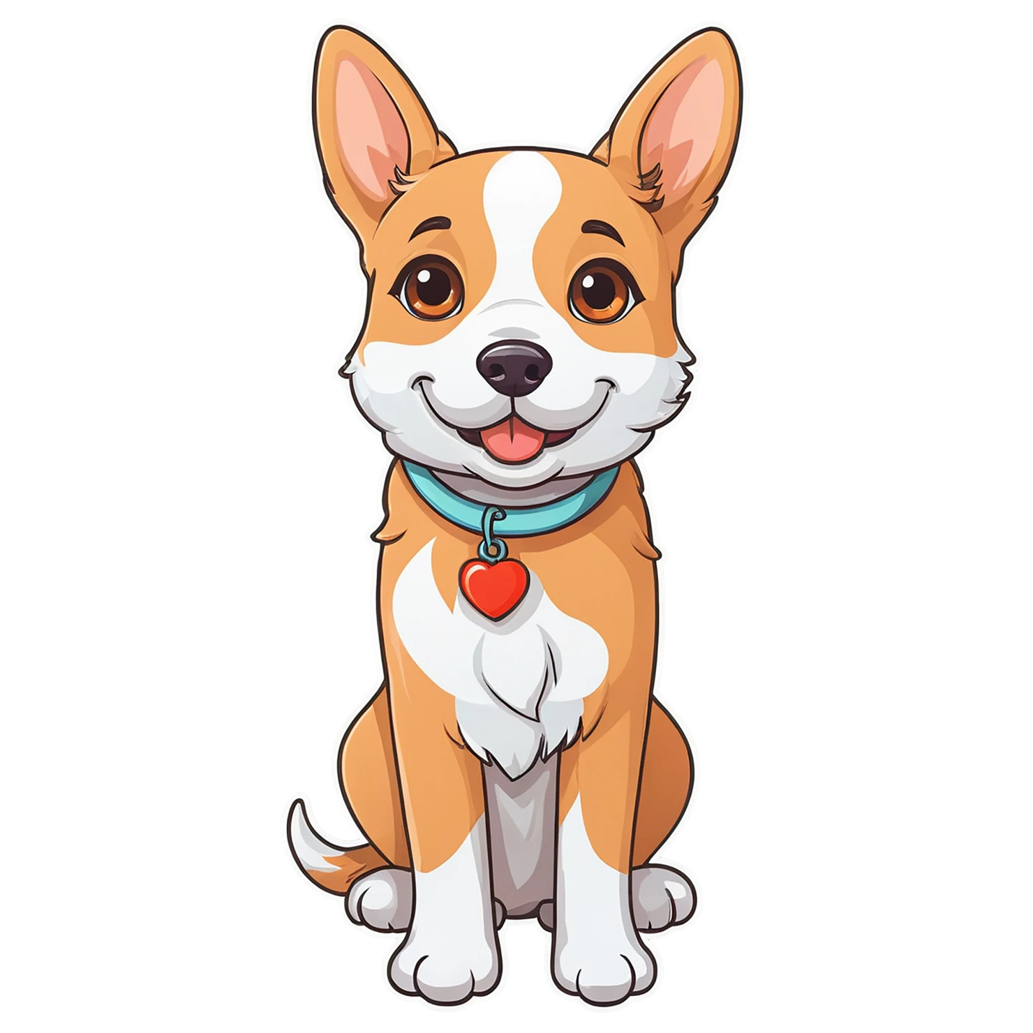 Dog cute sticker isolated on transparent background #15705