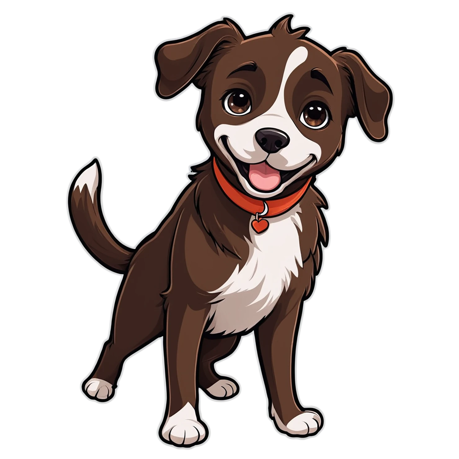 Dog cute sticker isolated on transparent background #15707