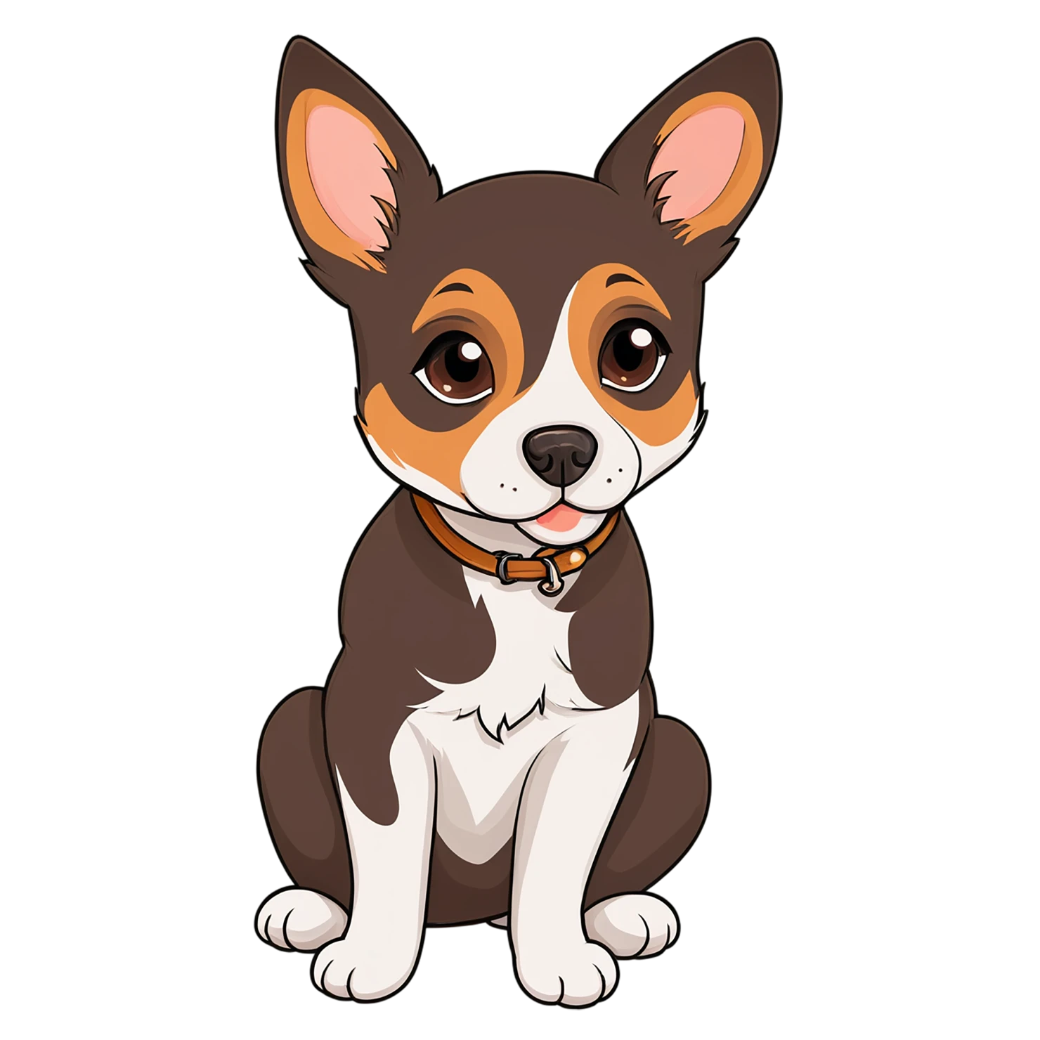 Dog cute sticker isolated on transparent background #15708