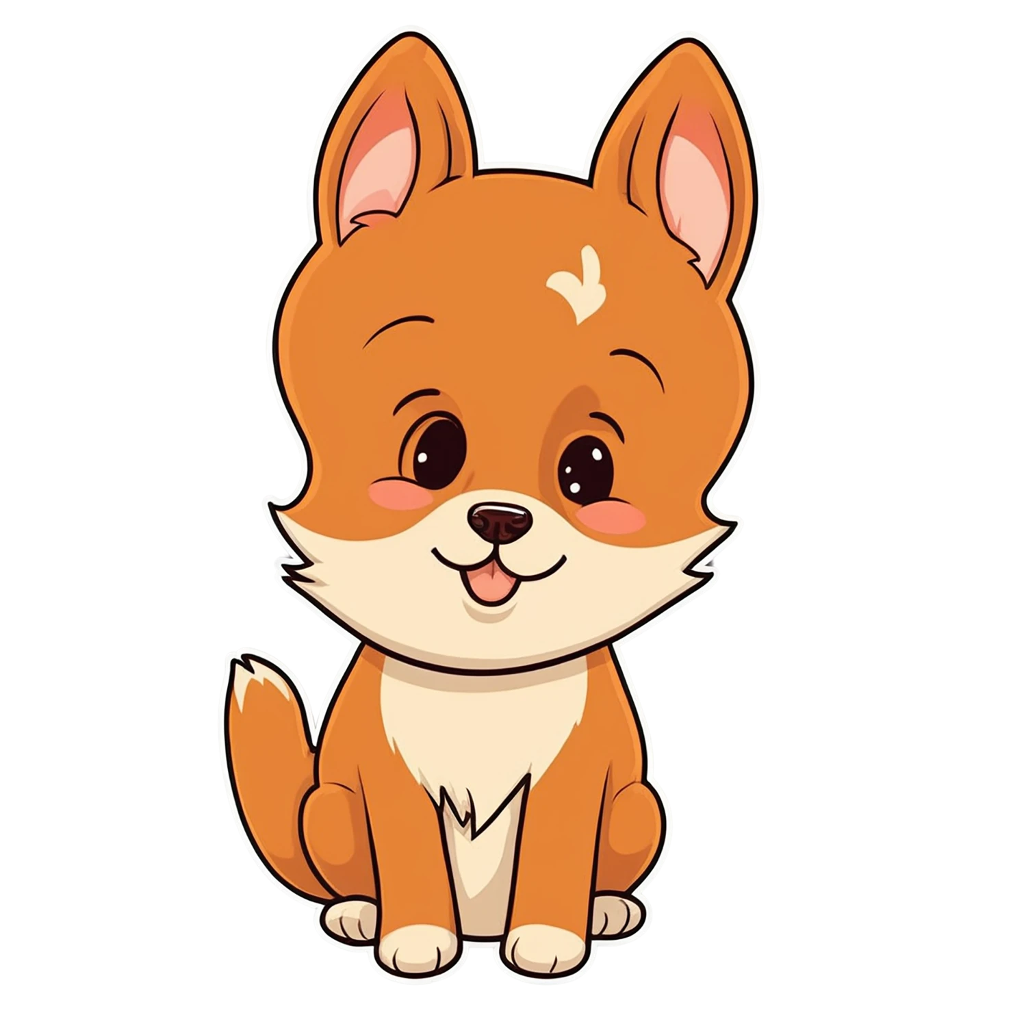 Dog cute sticker isolated on transparent background #15709