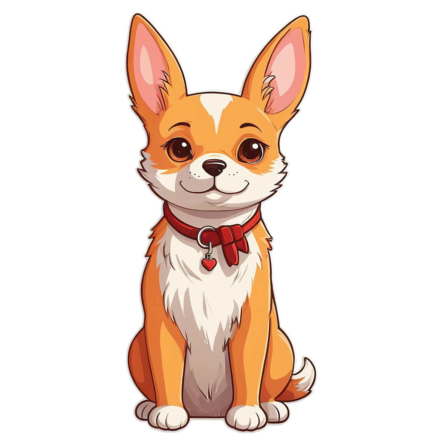 Dog cute sticker isolated on transparent background #15711