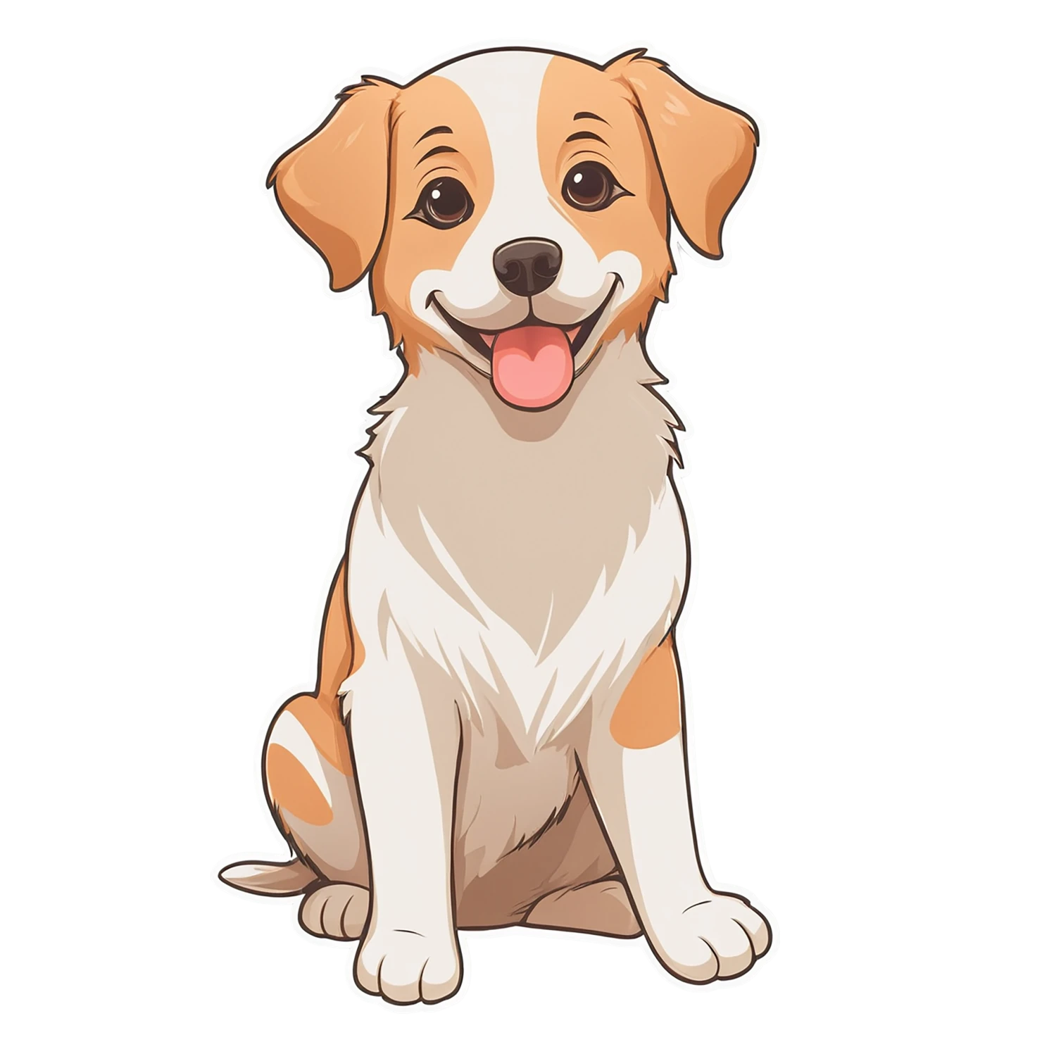 Dog cute sticker isolated on transparent background #15712