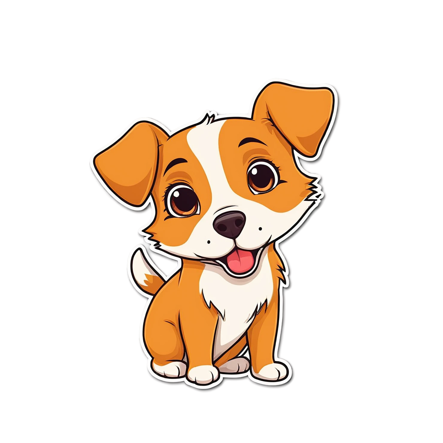Dog cute sticker isolated on transparent background #15713
