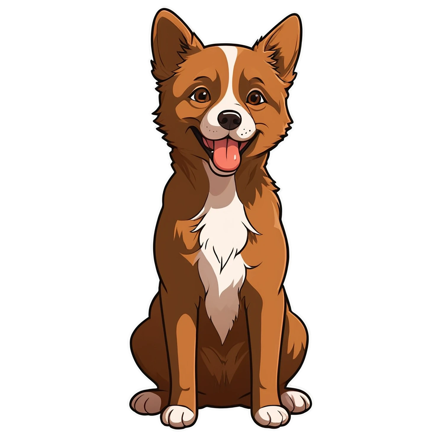 Dog cute sticker isolated on transparent background #15715