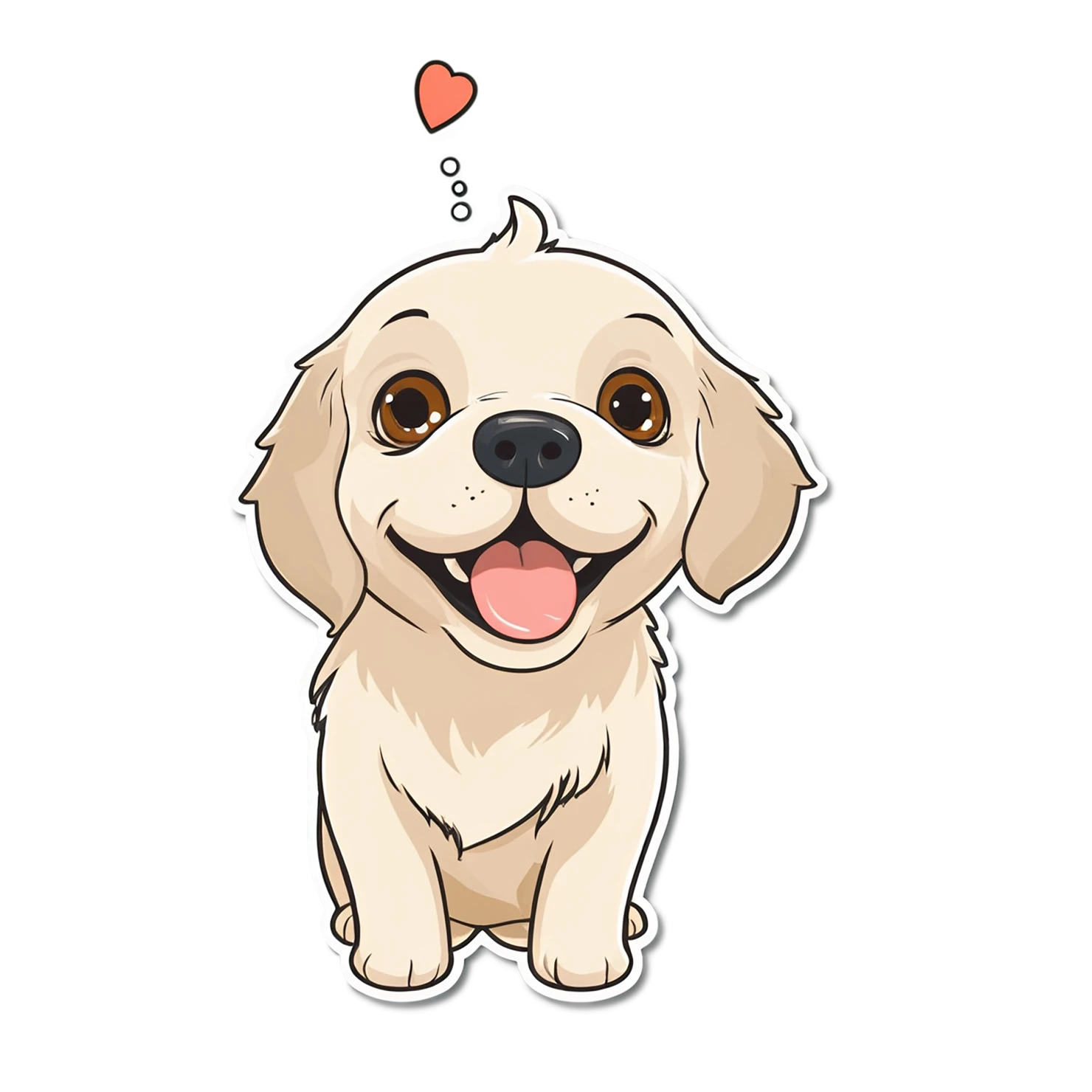 Dog cute sticker isolated on transparent background #15716