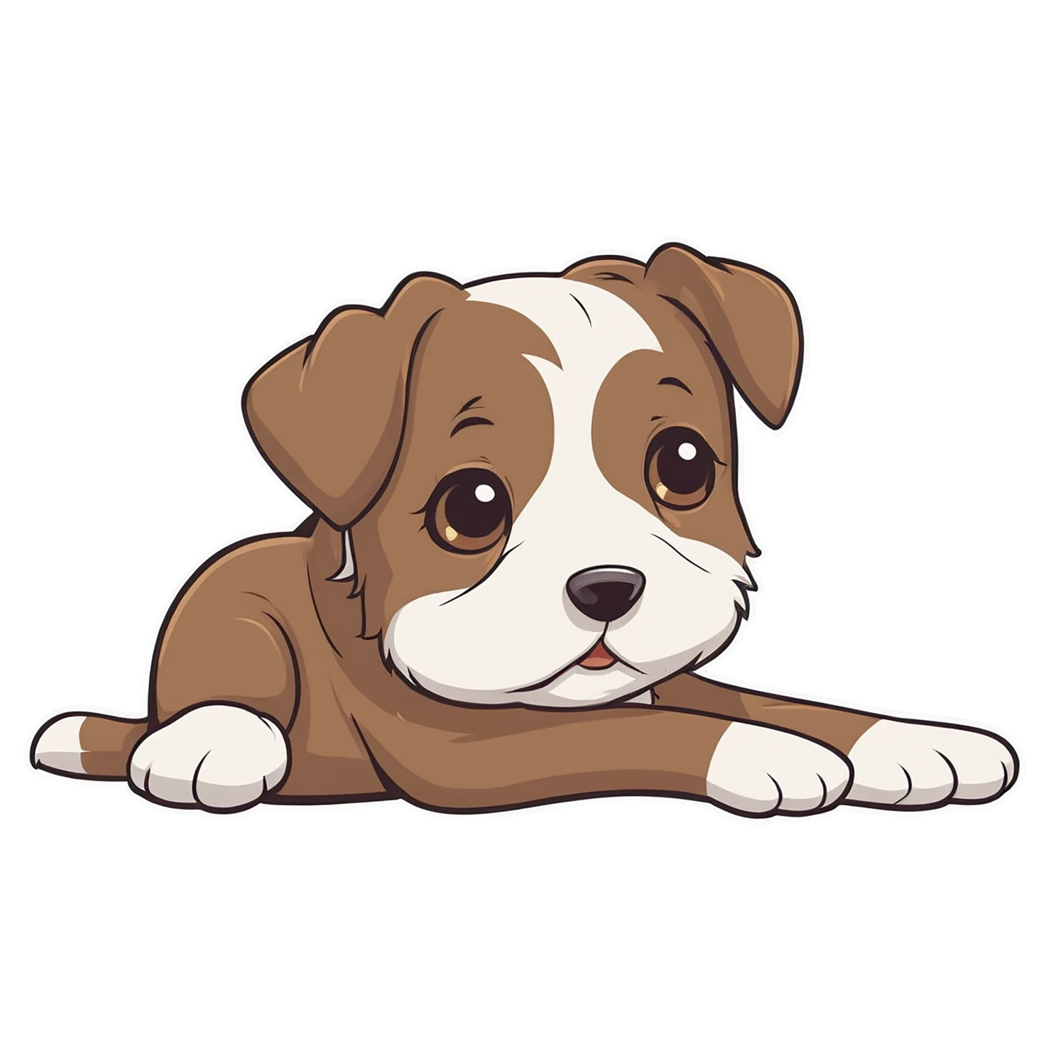 Dog cute sticker isolated on transparent background #15718