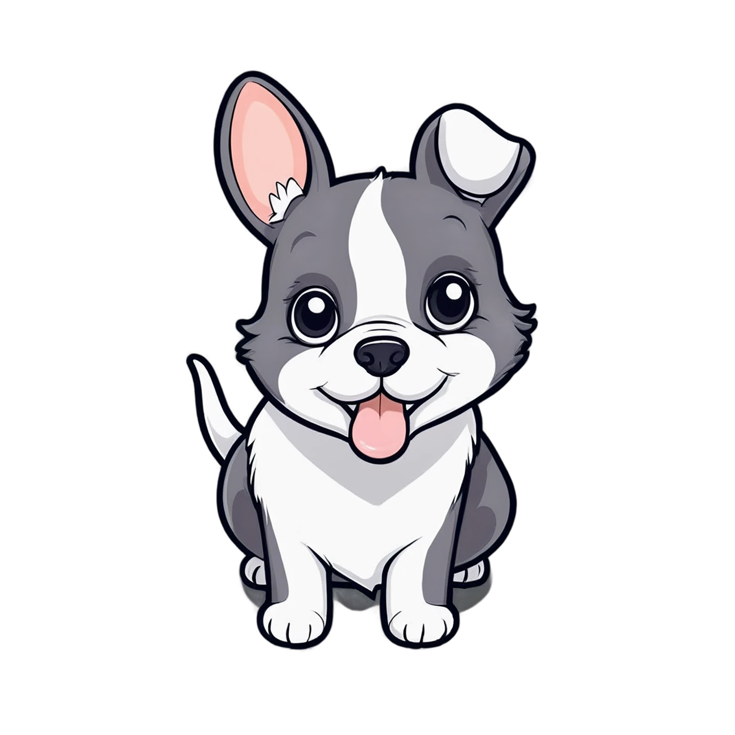Dog cute sticker isolated on transparent background #15719