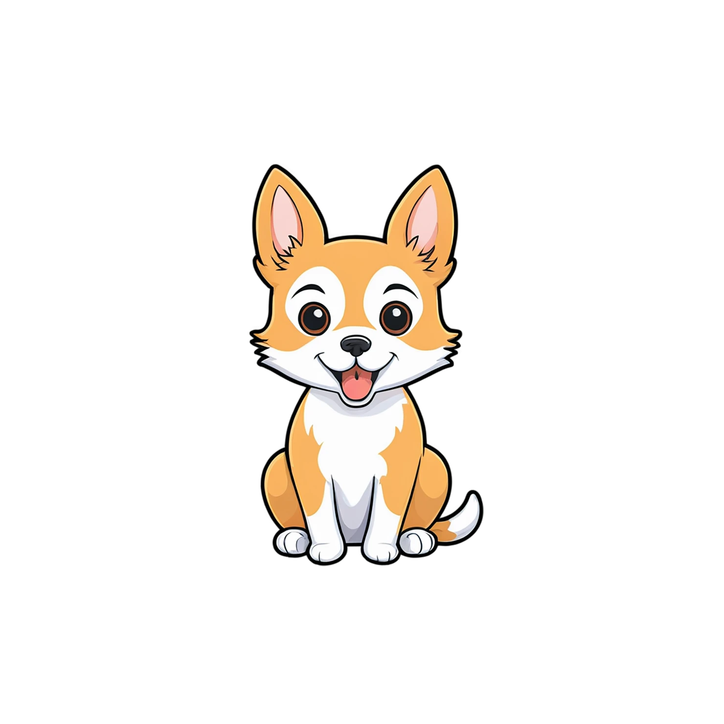 Dog cute sticker isolated on transparent background #15722