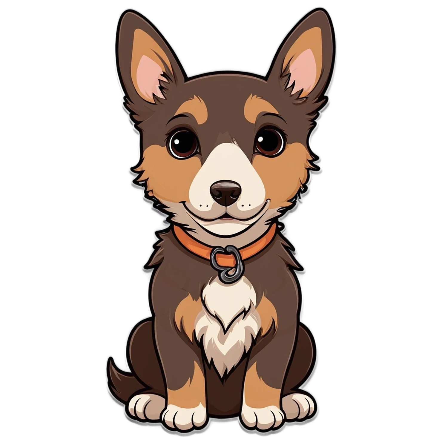 Dog cute sticker isolated on transparent background #15724