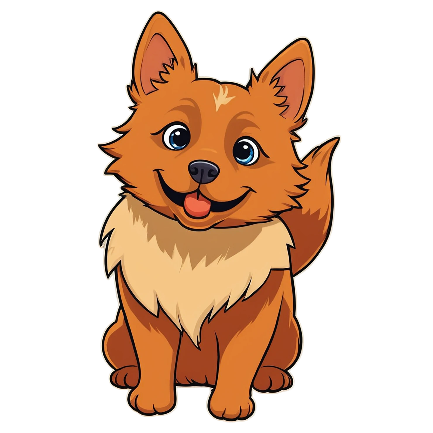 Dog cute sticker isolated on transparent background #15727