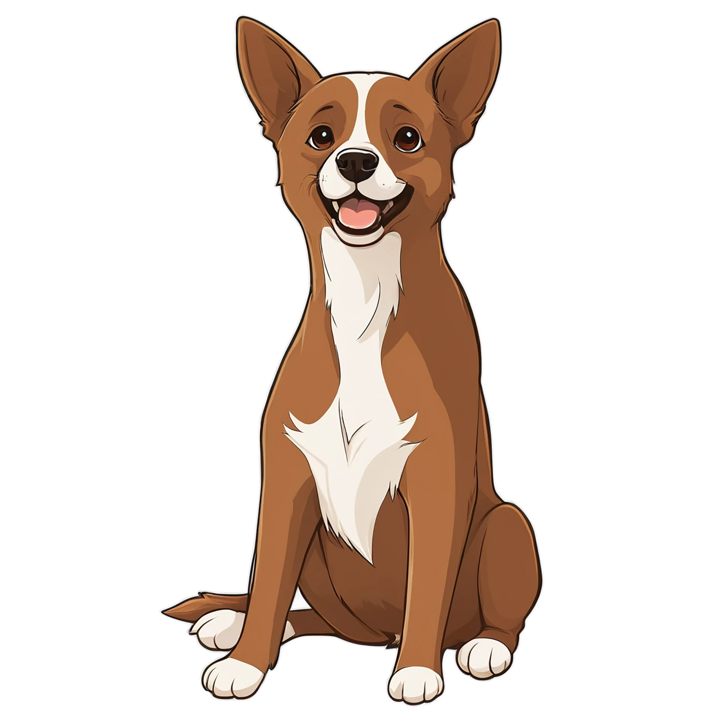 Dog cute sticker isolated on transparent background #15731