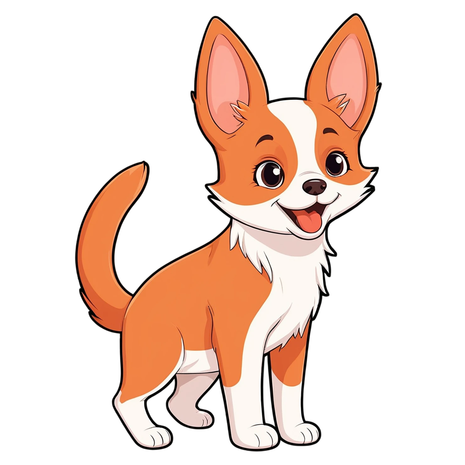 Dog cute sticker isolated on transparent background #15732