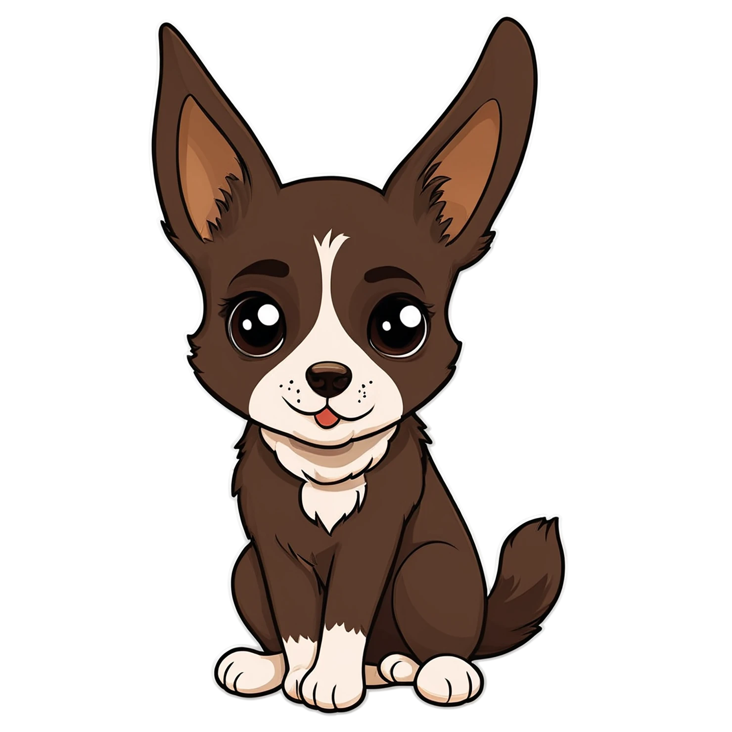 Dog cute sticker isolated on transparent background #15736