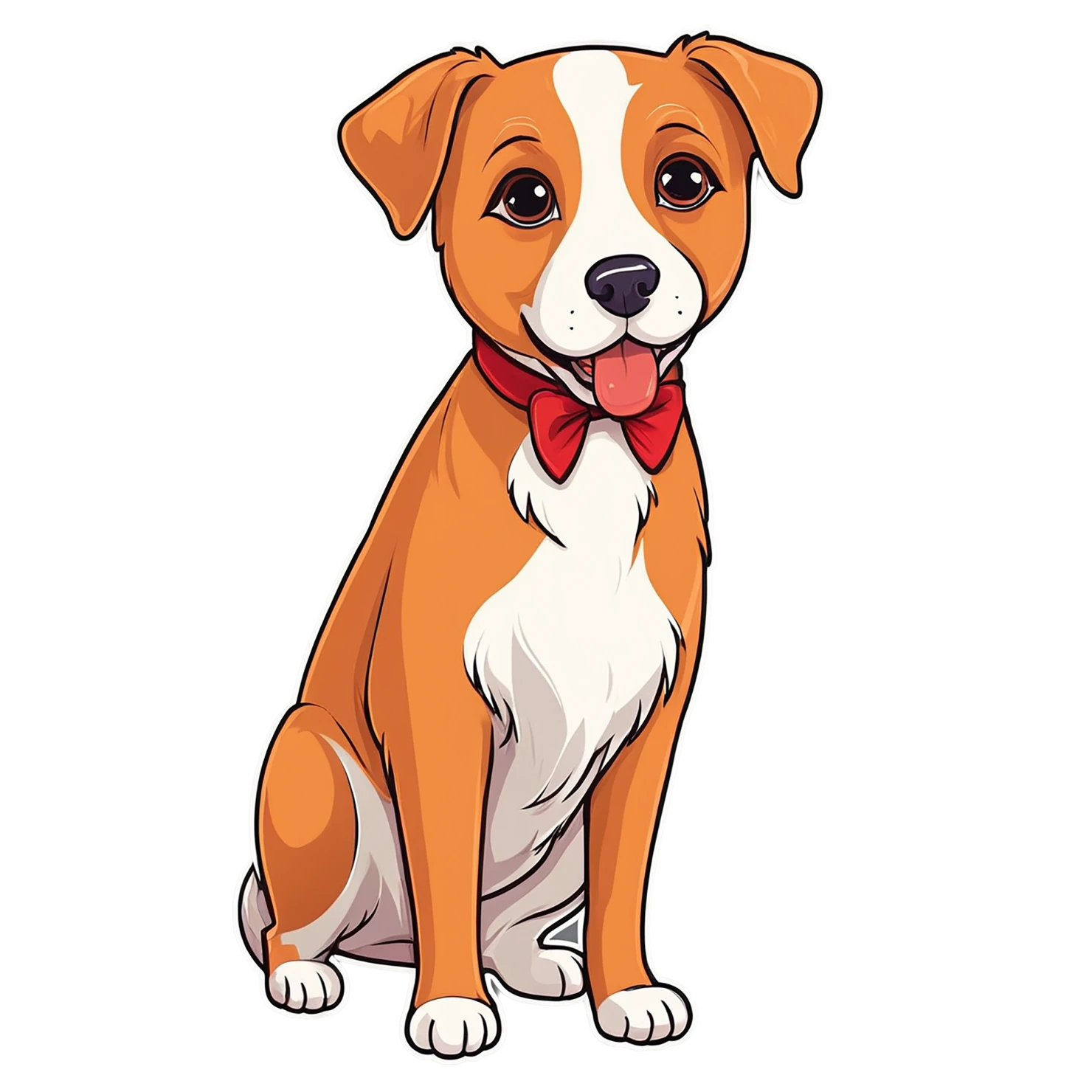 Dog cute sticker isolated on transparent background #15738