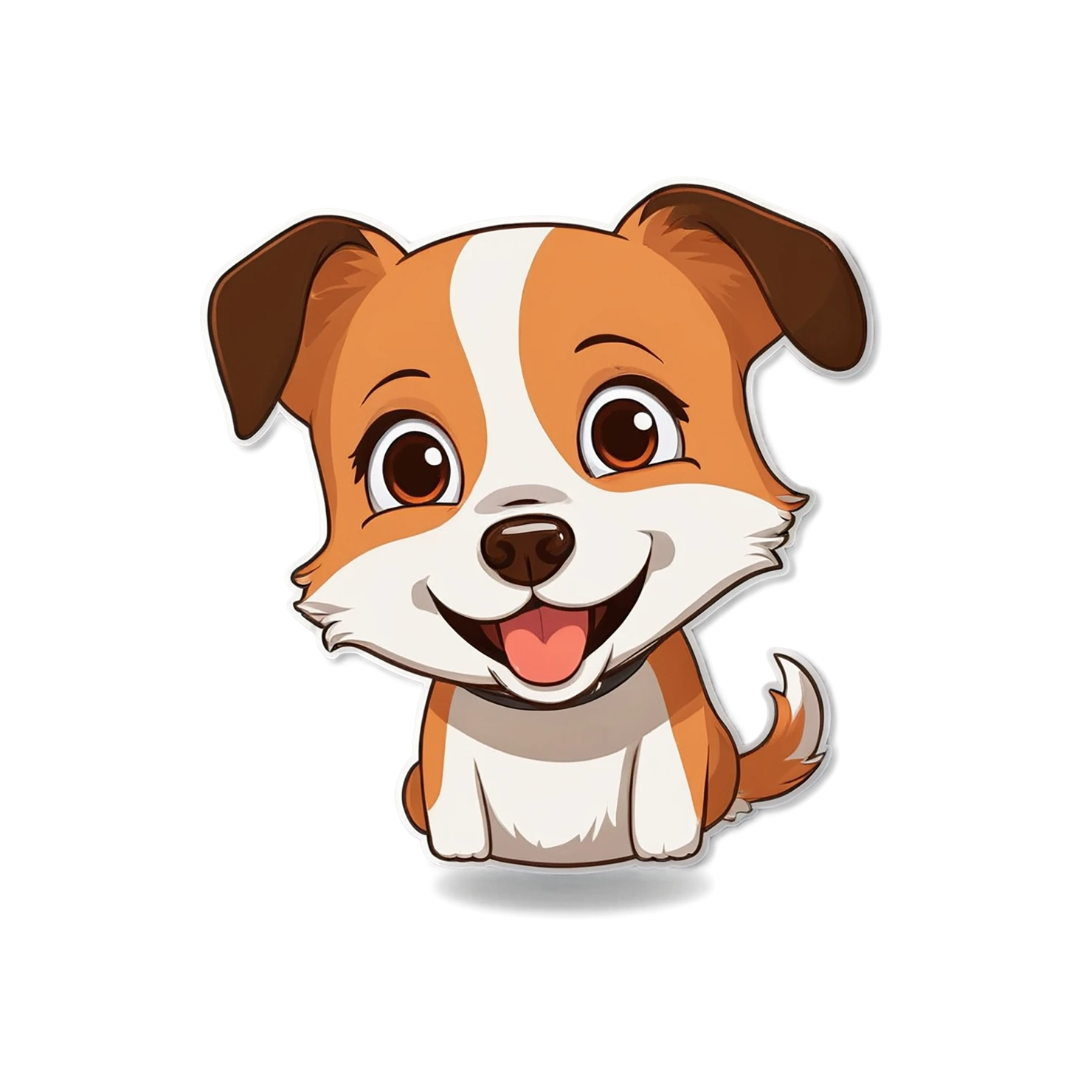 Dog cute sticker isolated on transparent background #15739