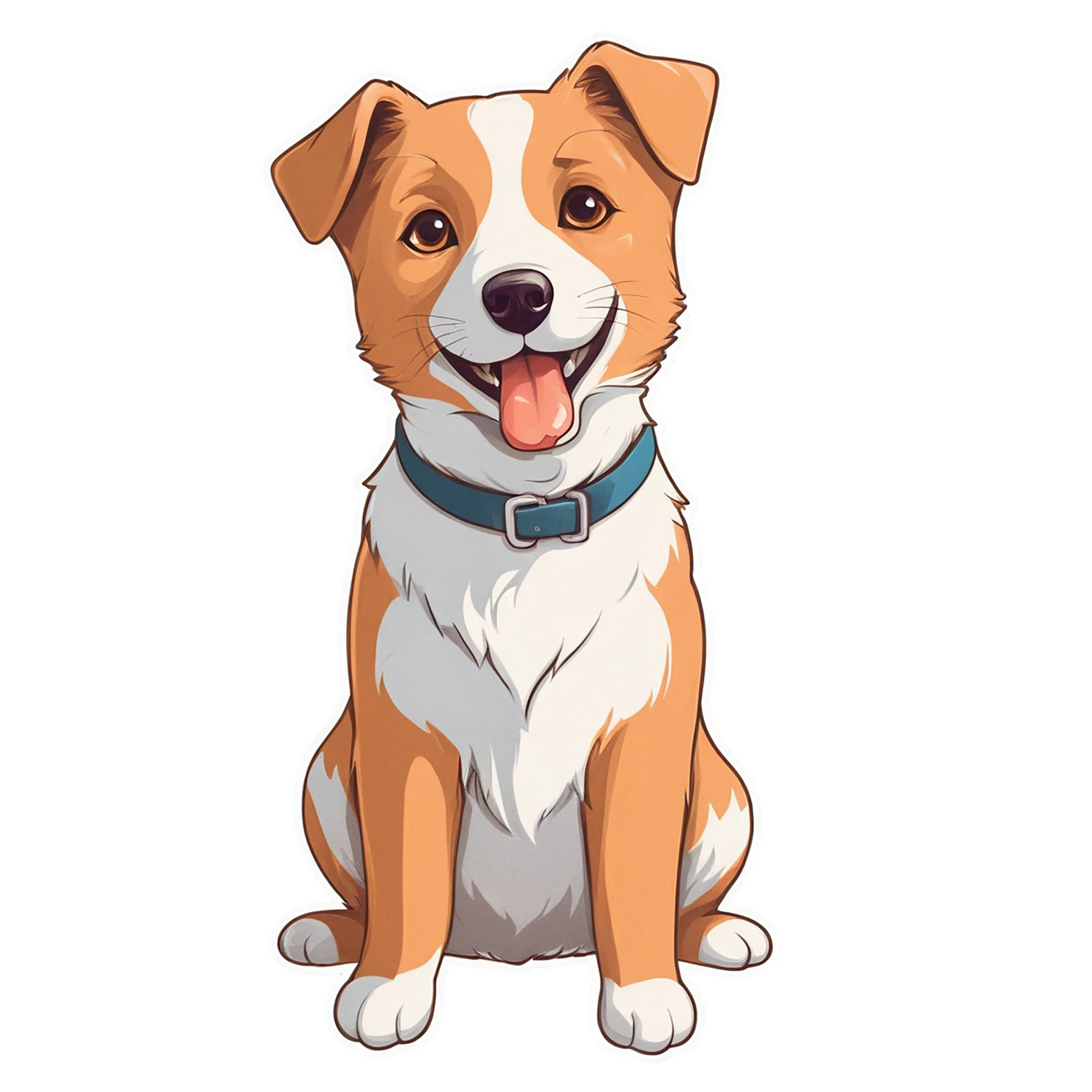 Dog cute sticker isolated on transparent background #15741