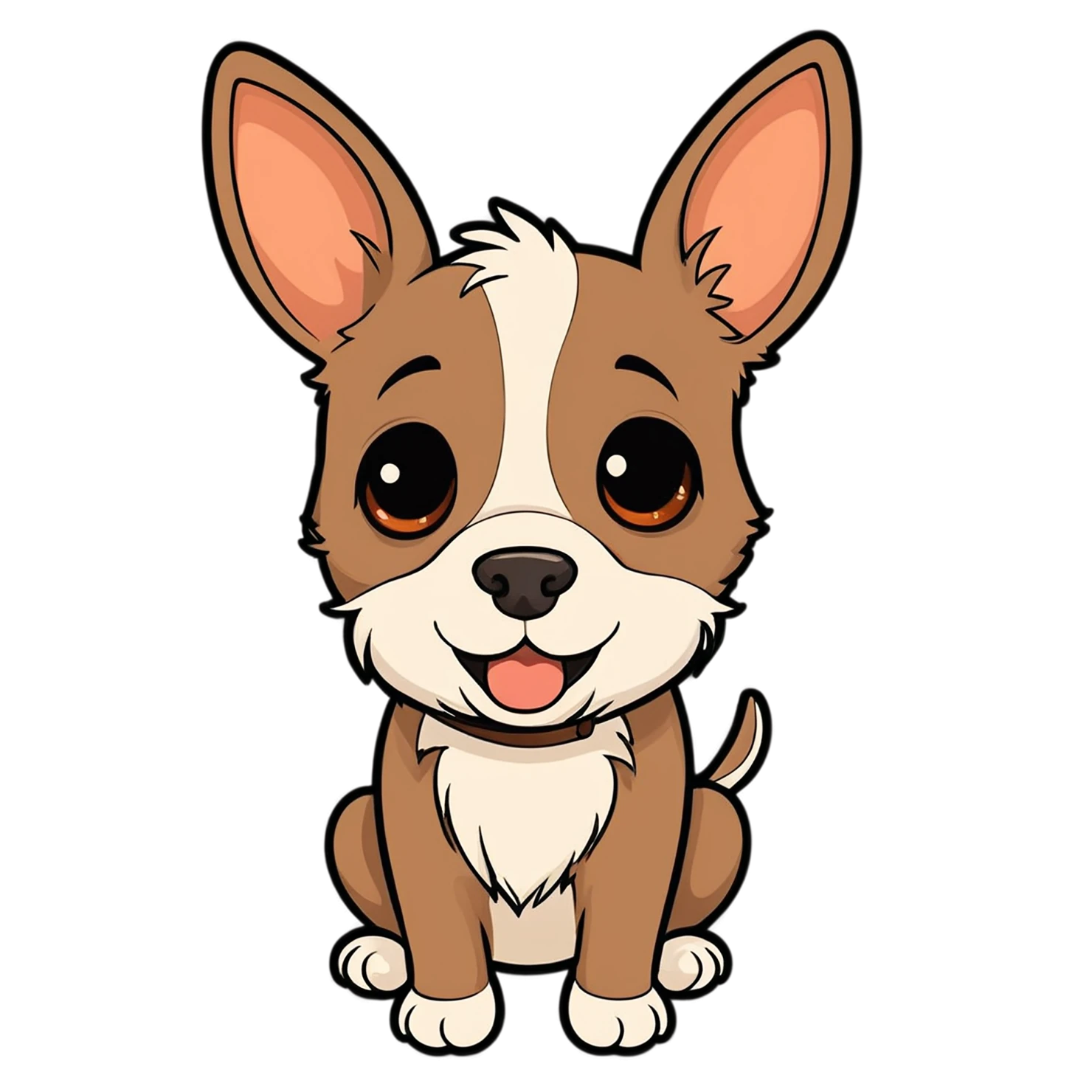 Dog cute sticker isolated on transparent background #15742
