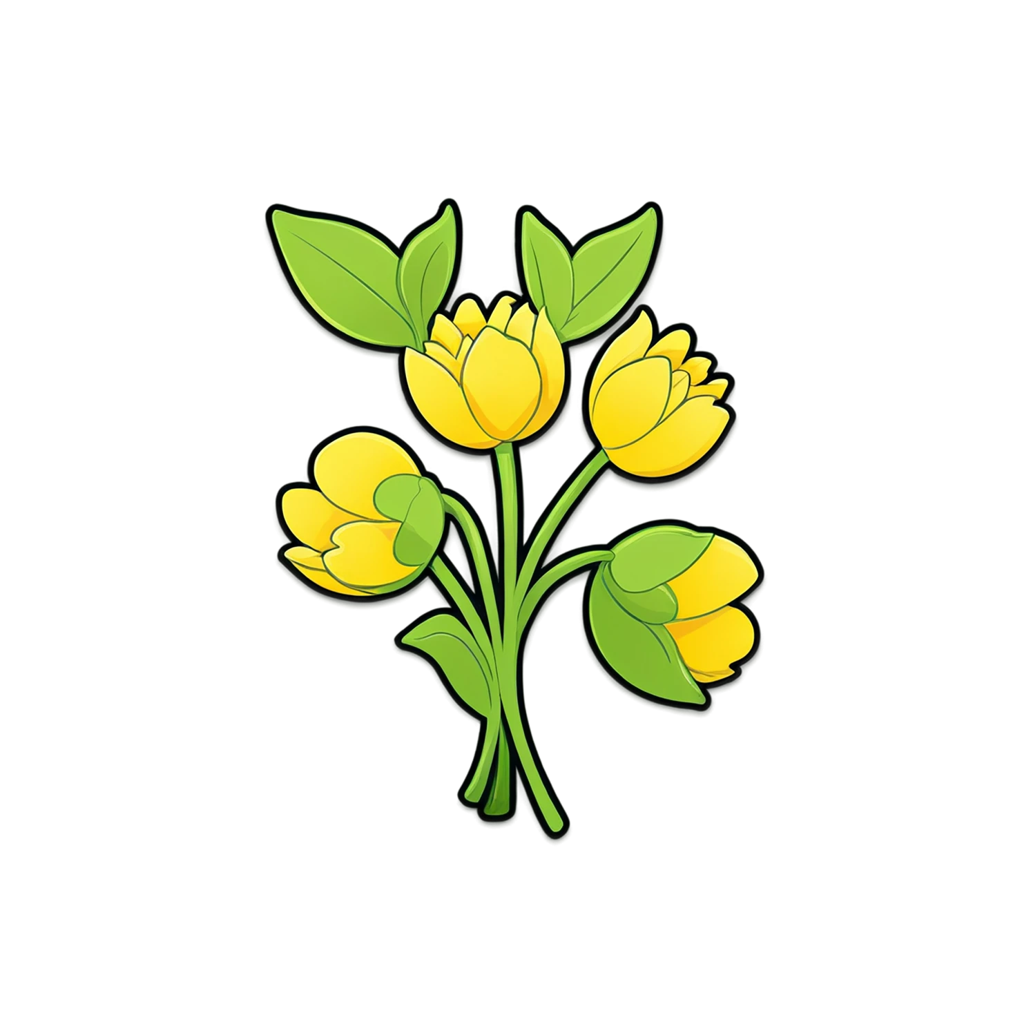 Floral cute sticker isolated on transparent background #15749