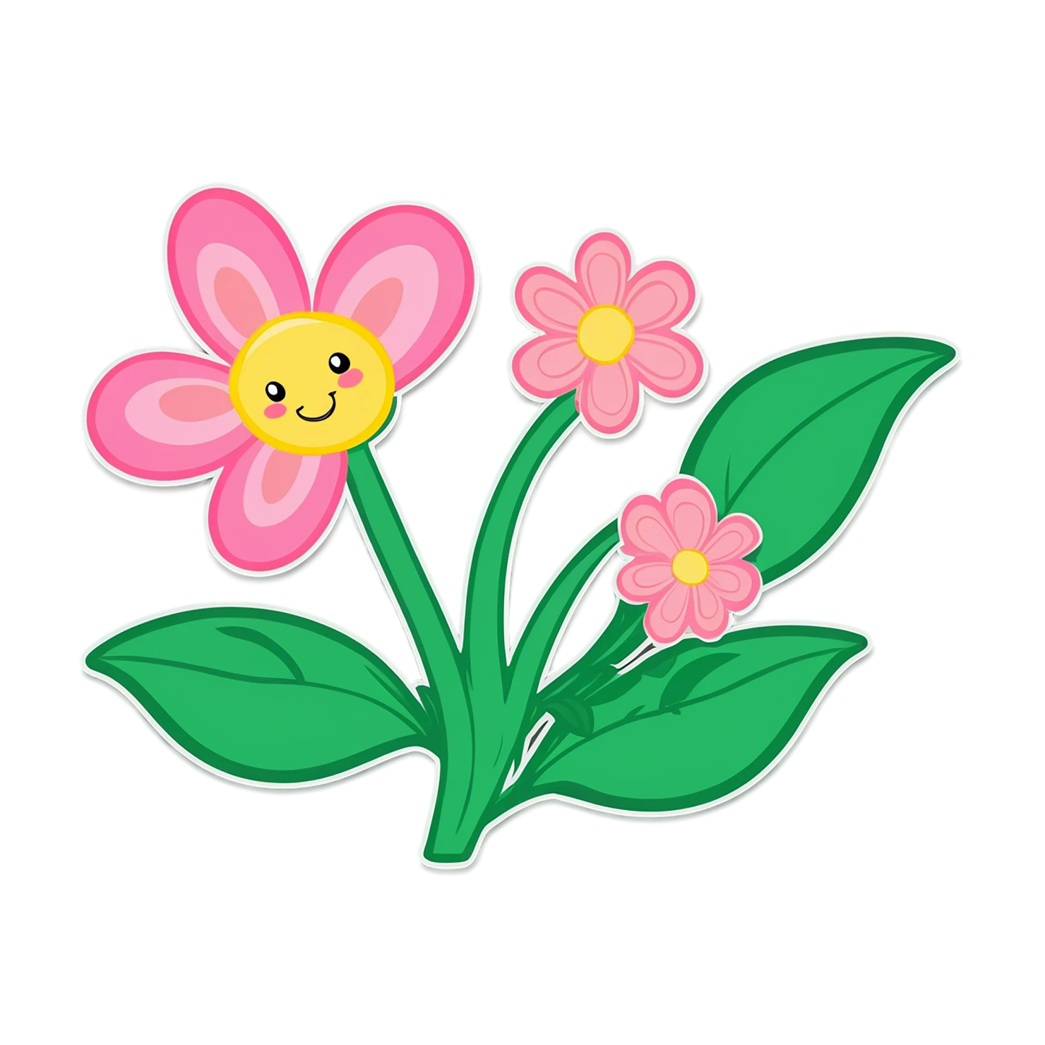 Floral cute sticker isolated on transparent background #15750