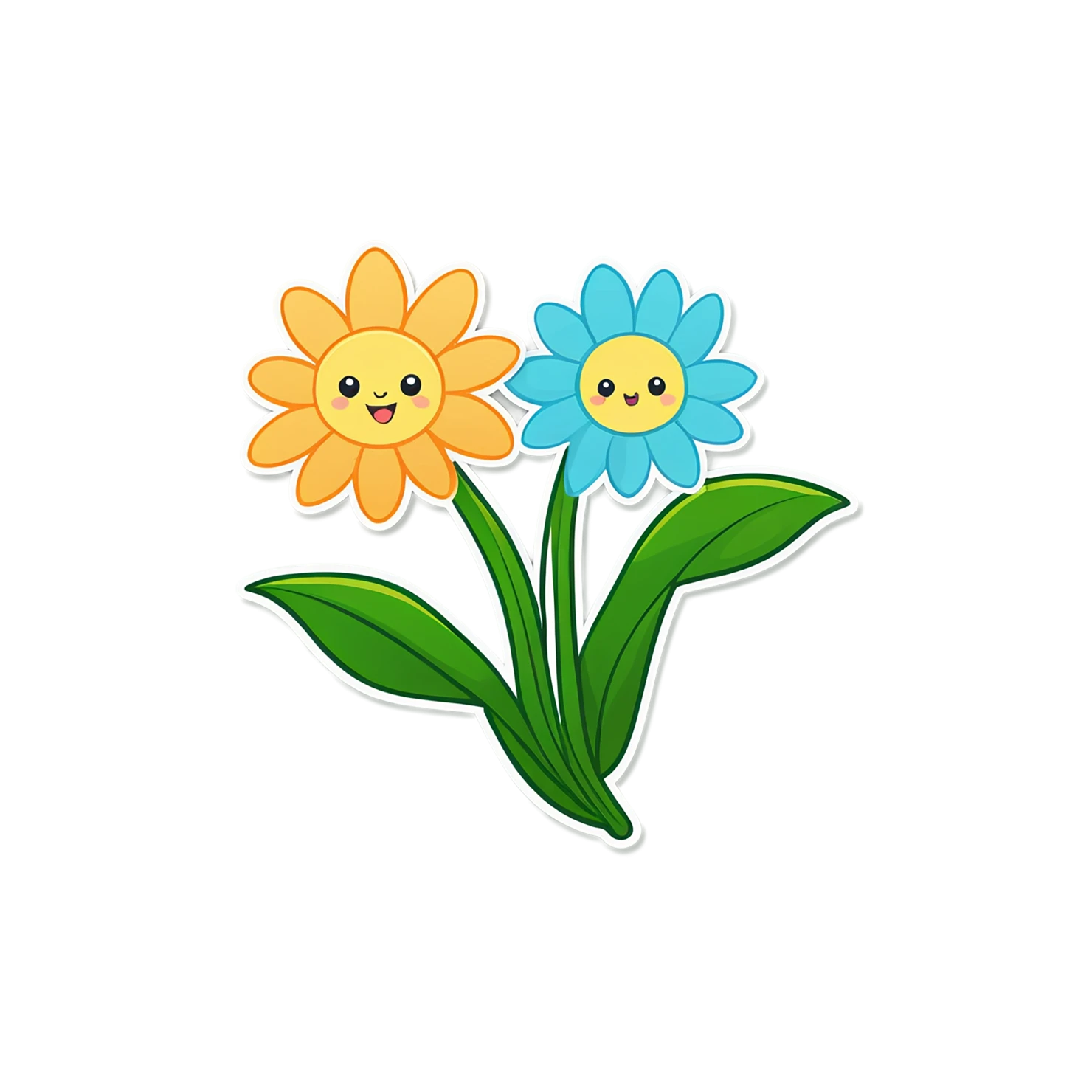 Floral cute sticker isolated on transparent background #15753
