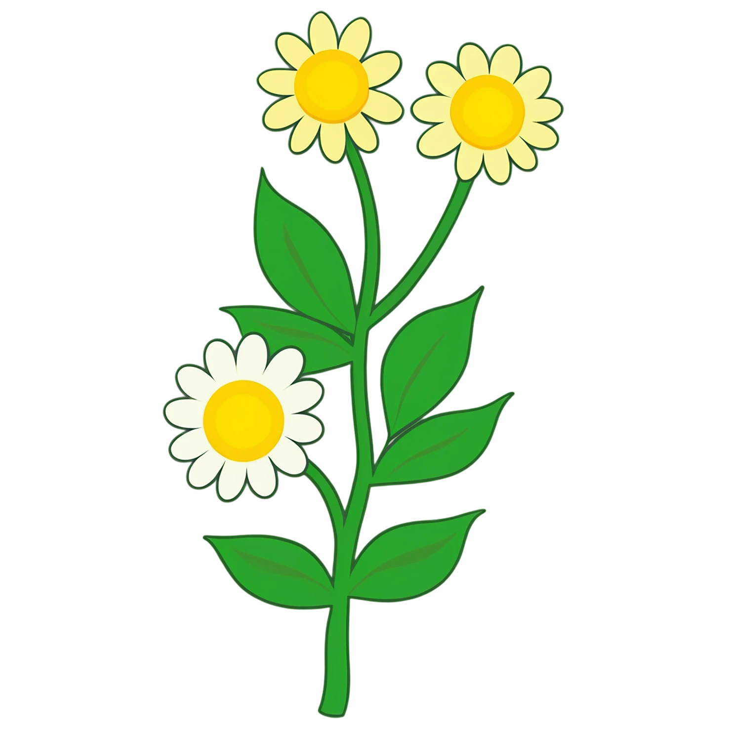 Floral cute sticker isolated on transparent background #15754