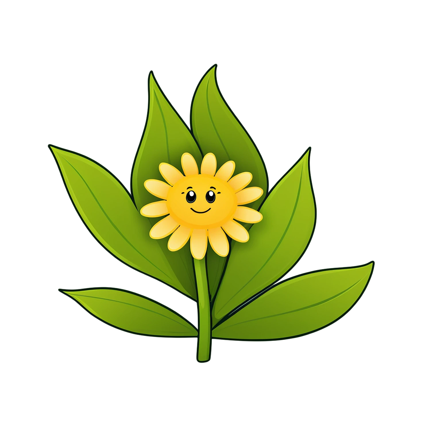 Floral cute sticker isolated on transparent background #15759