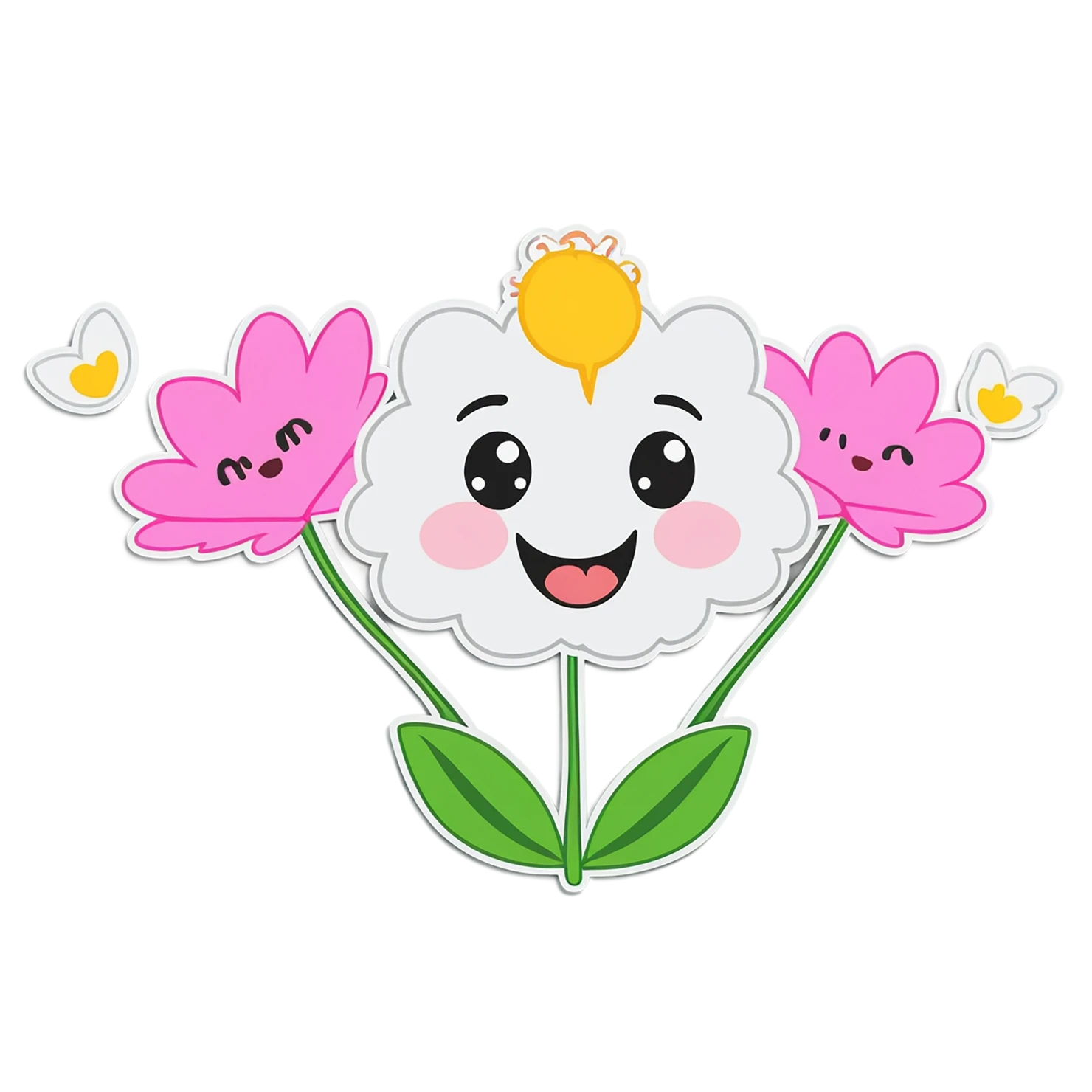 Floral cute sticker isolated on transparent background #15761