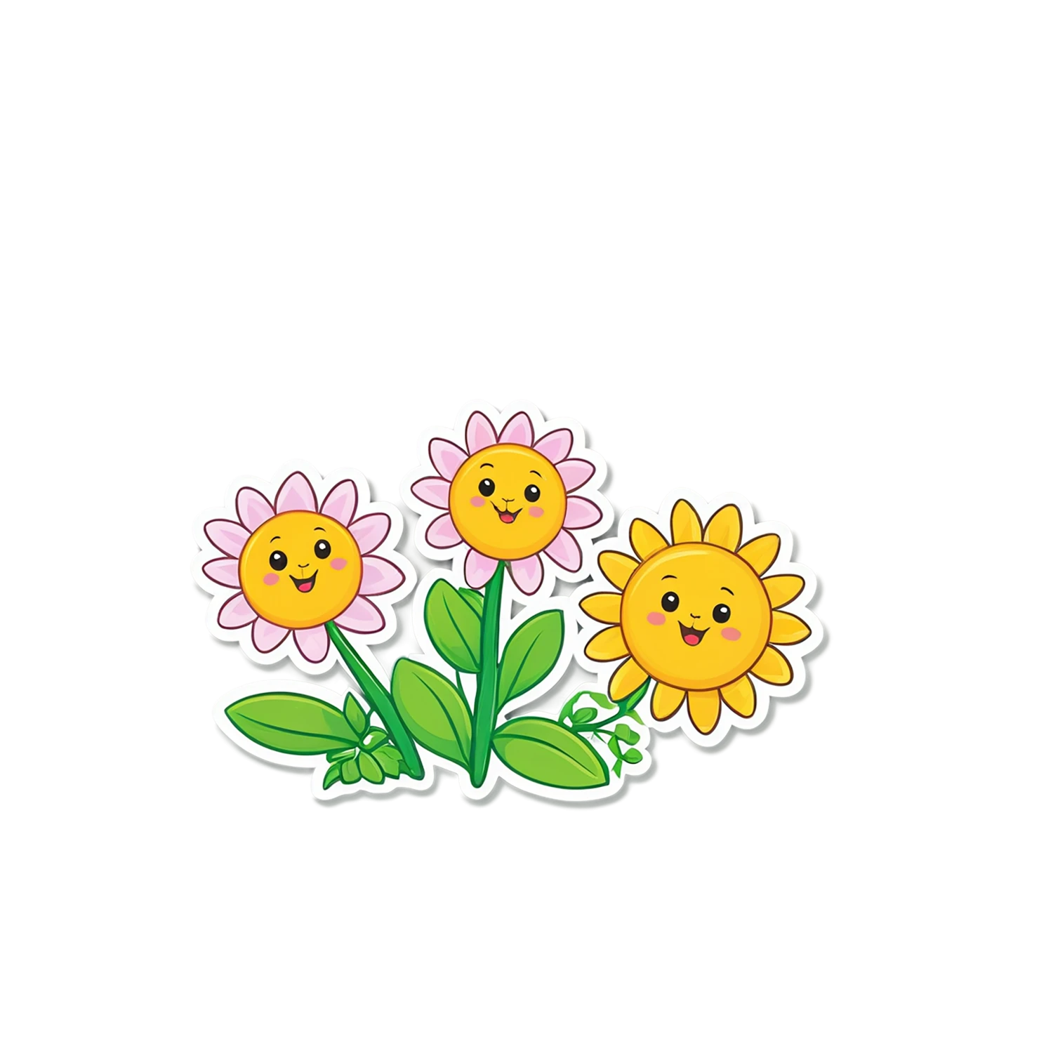 Floral cute sticker isolated on transparent background #15763