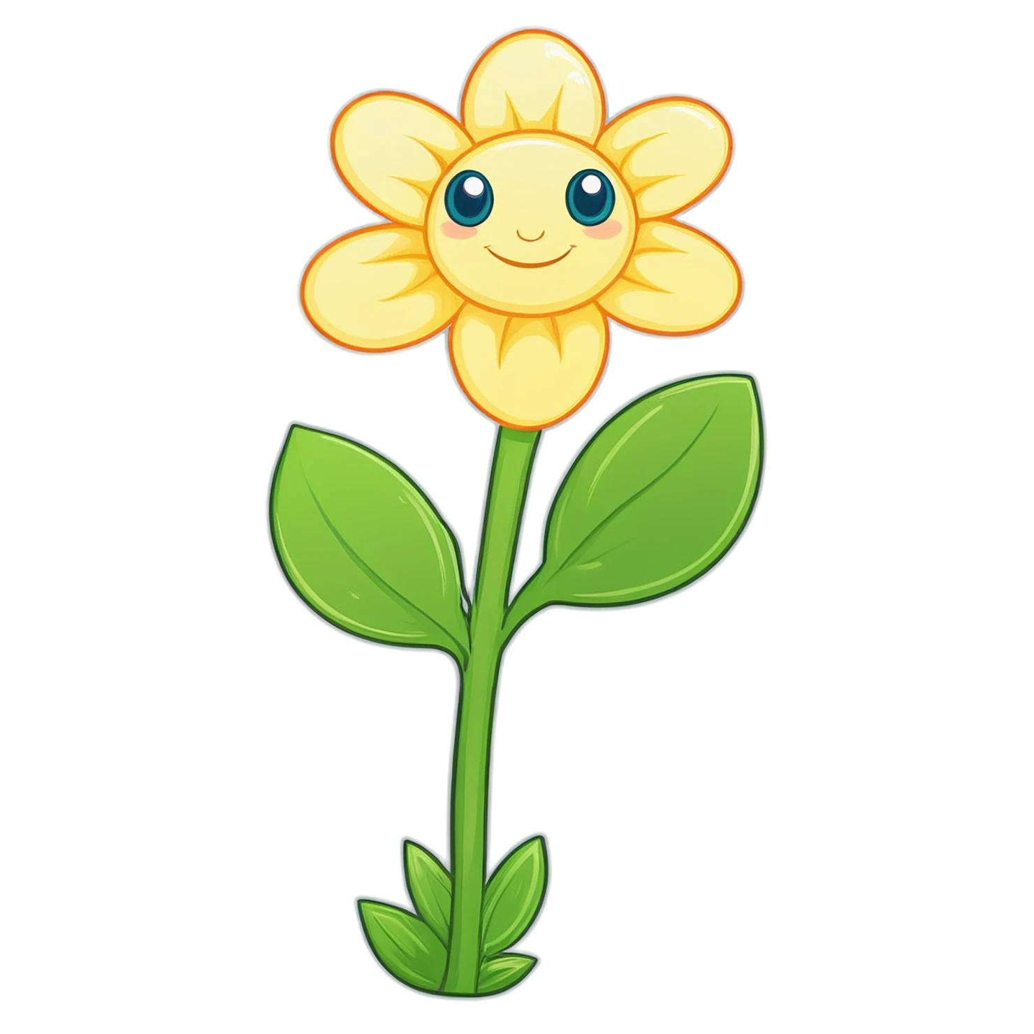 Floral cute sticker isolated on transparent background #15764