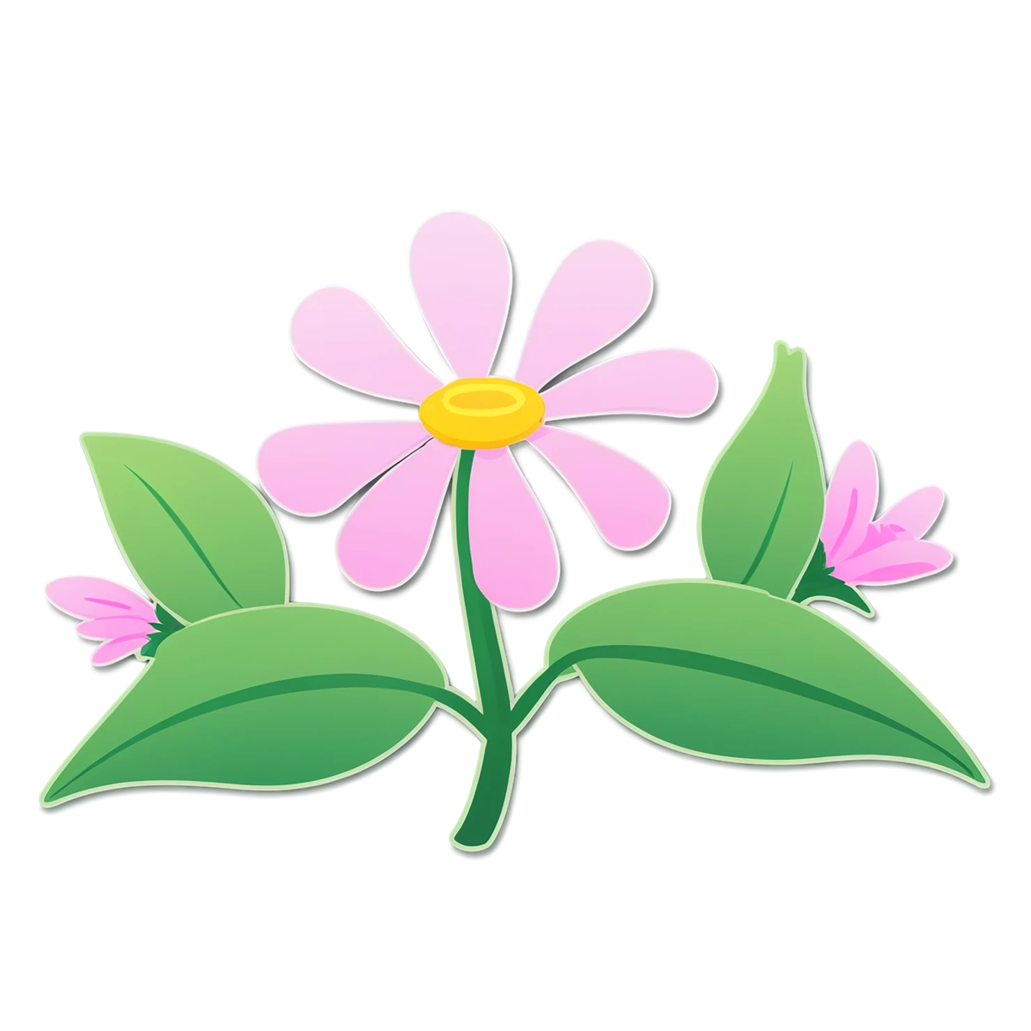 Floral cute sticker isolated on transparent background #15768