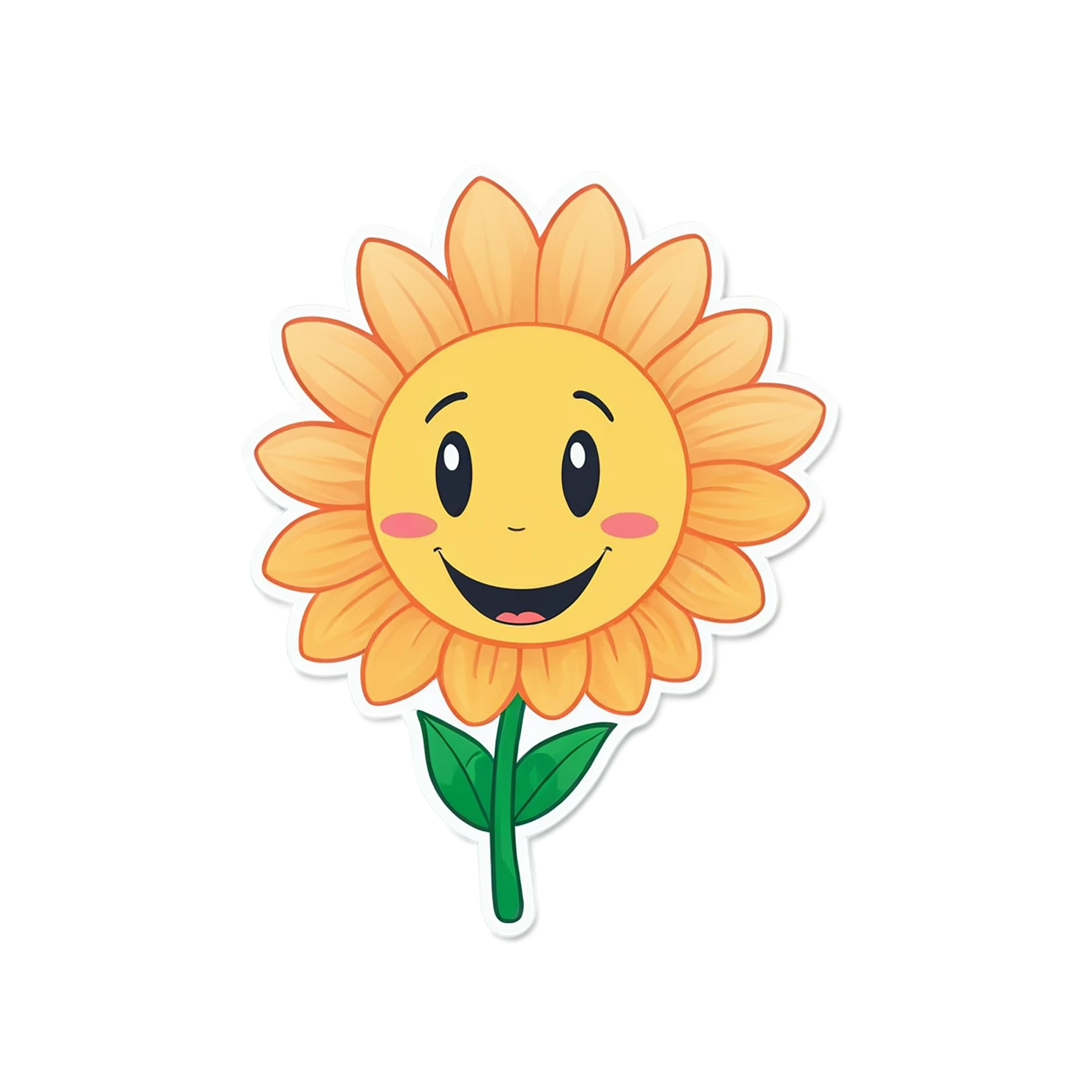 Floral cute sticker isolated on transparent background #15771