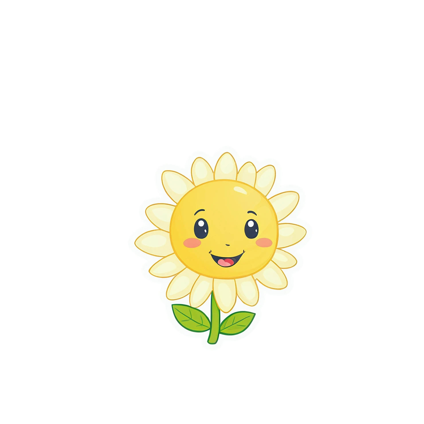 Floral cute sticker isolated on transparent background #15776