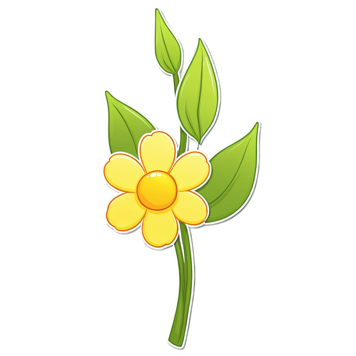 Floral cute sticker isolated on transparent background #15779