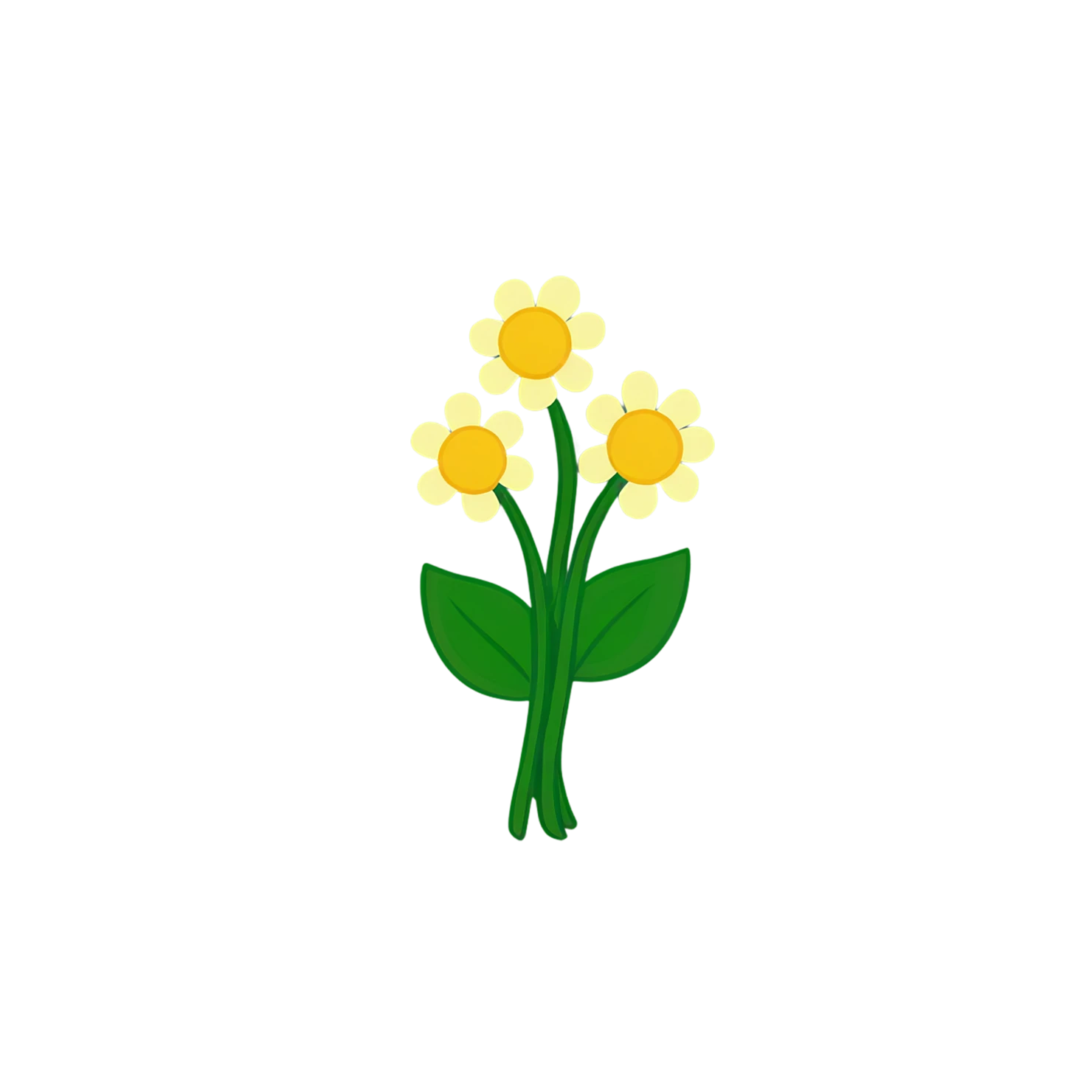 Floral cute sticker isolated on transparent background #15781