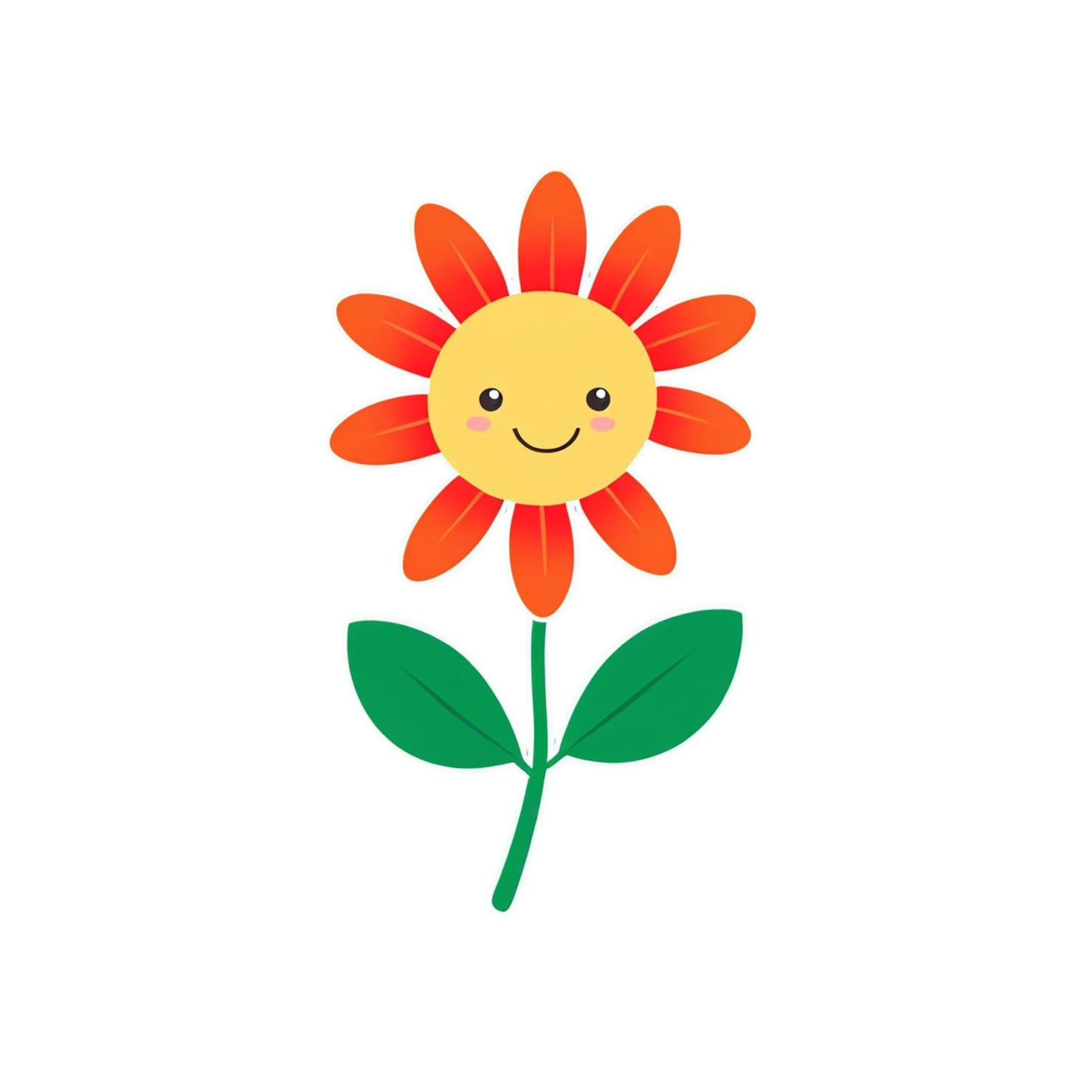 Floral cute sticker isolated on transparent background #15782