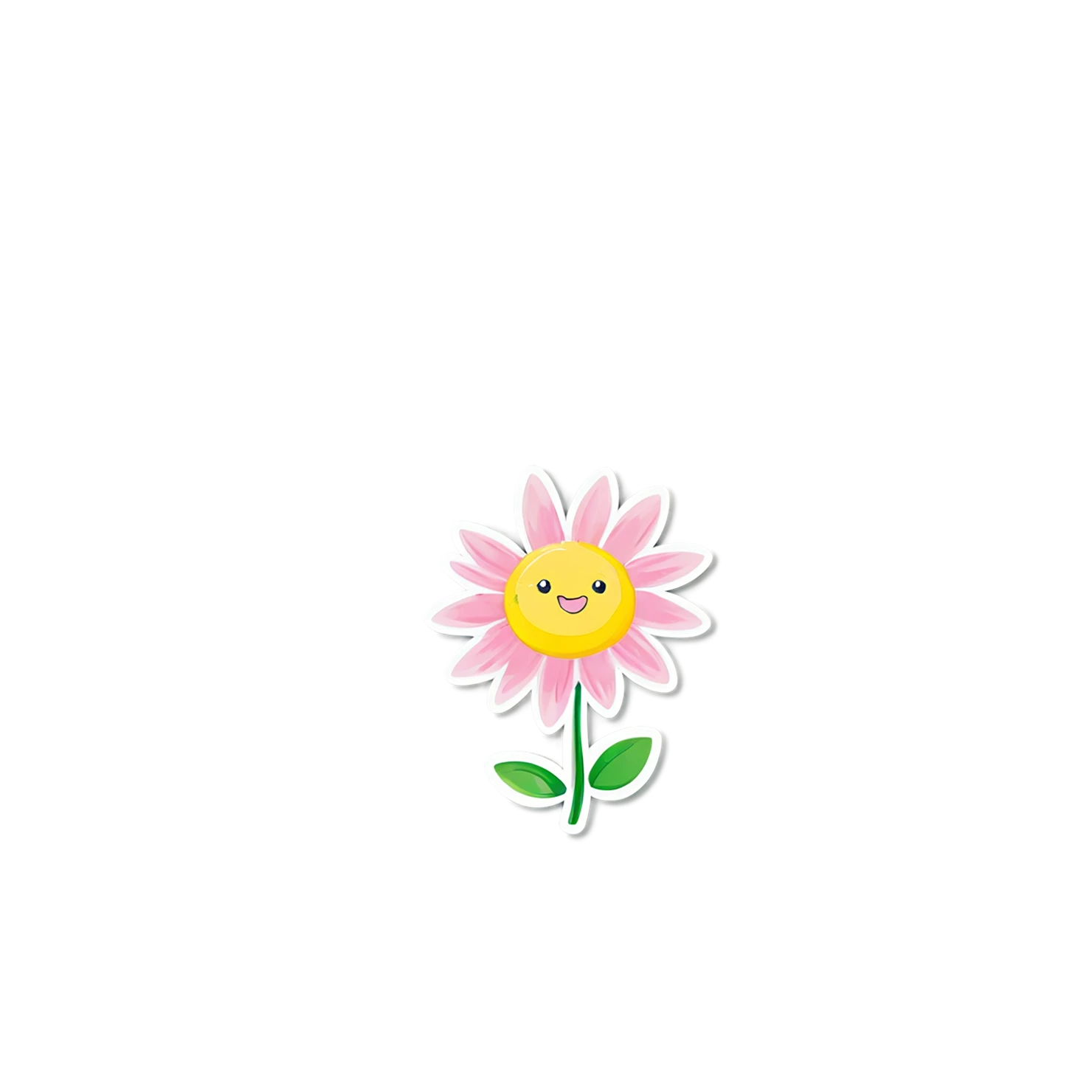 Floral cute sticker isolated on transparent background #15786