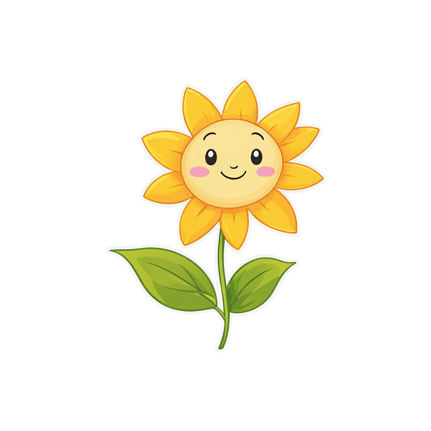 Floral cute sticker isolated on transparent background #15788