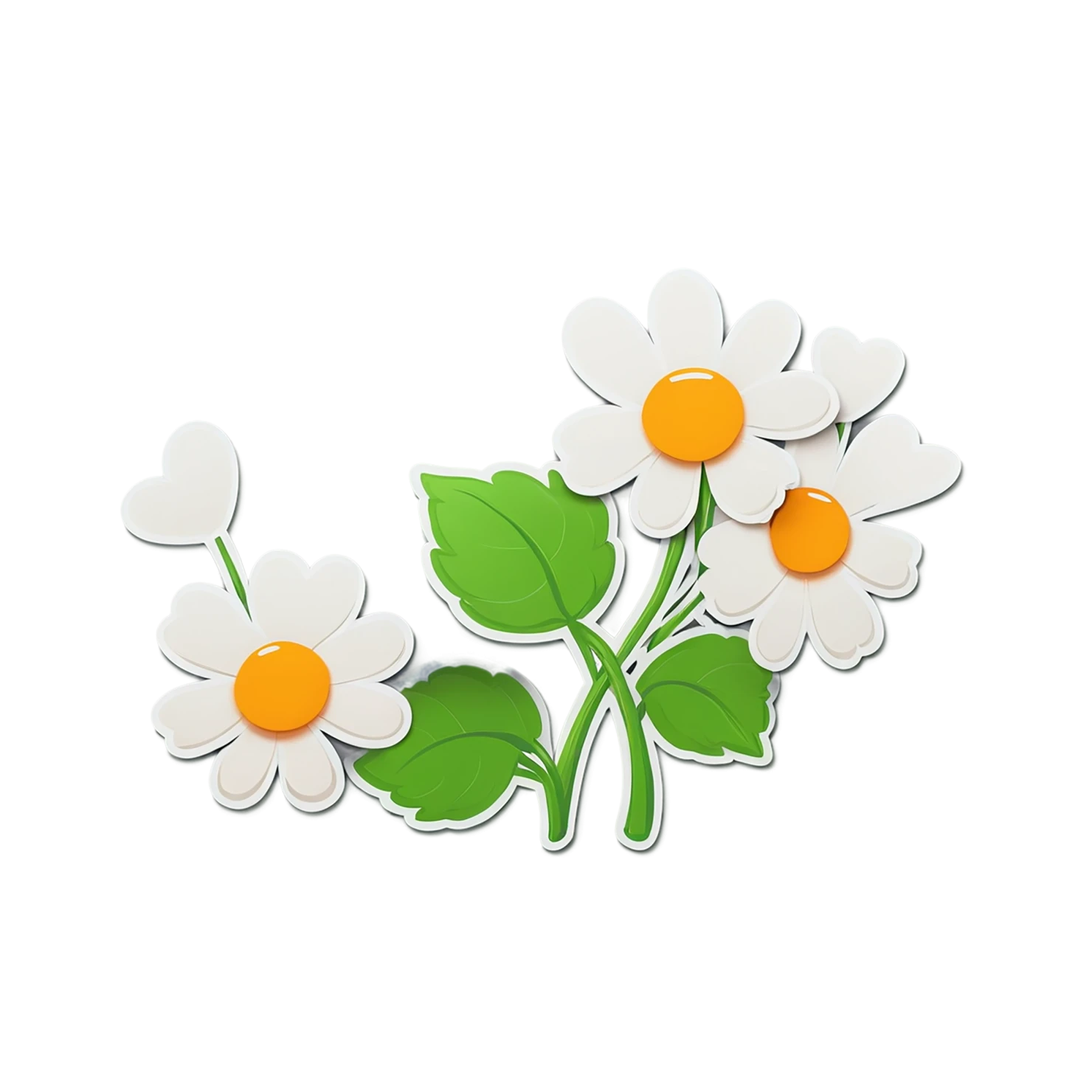 Floral cute sticker isolated on transparent background #15790