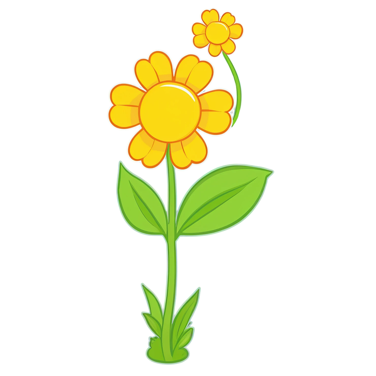 Floral cute sticker isolated on transparent background #15794