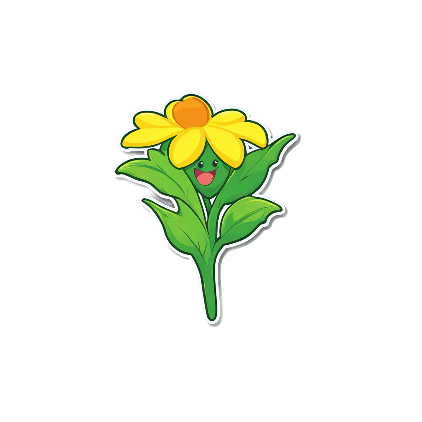Floral cute sticker isolated on transparent background #15797