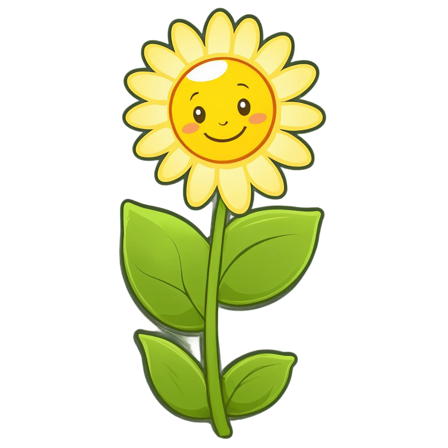 Floral cute sticker isolated on transparent background #15799