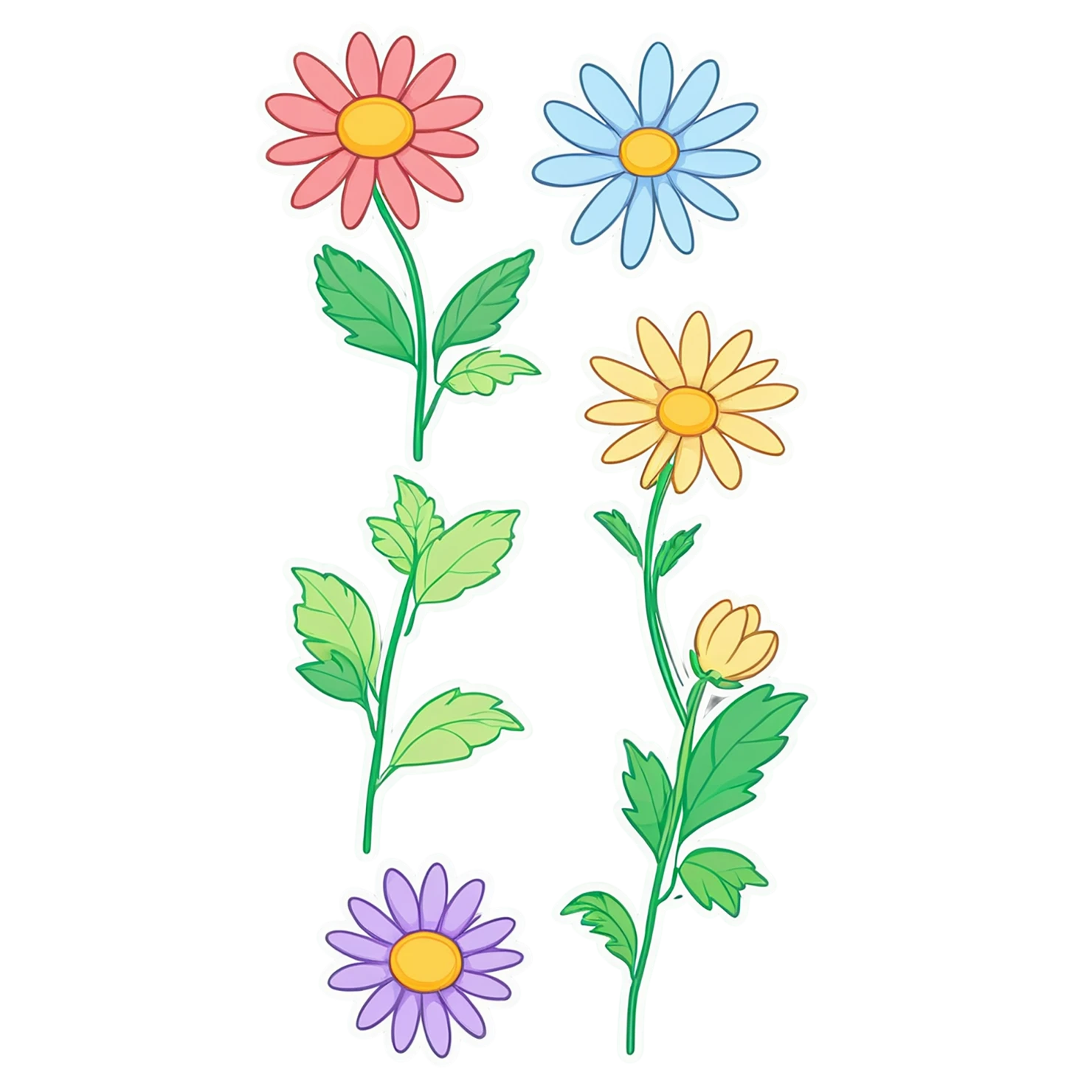 Floral cute sticker isolated on transparent background #15802