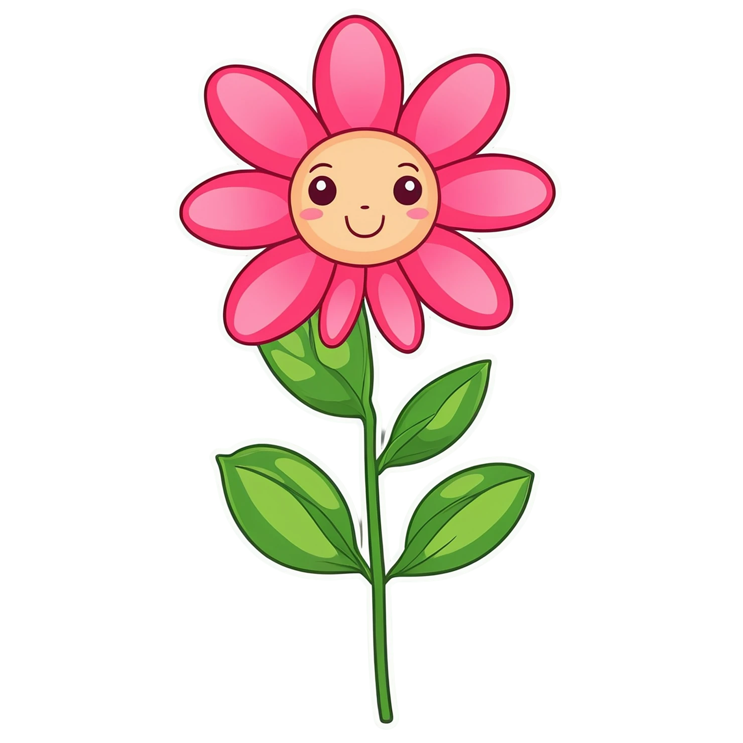 Floral cute sticker isolated on transparent background #15804