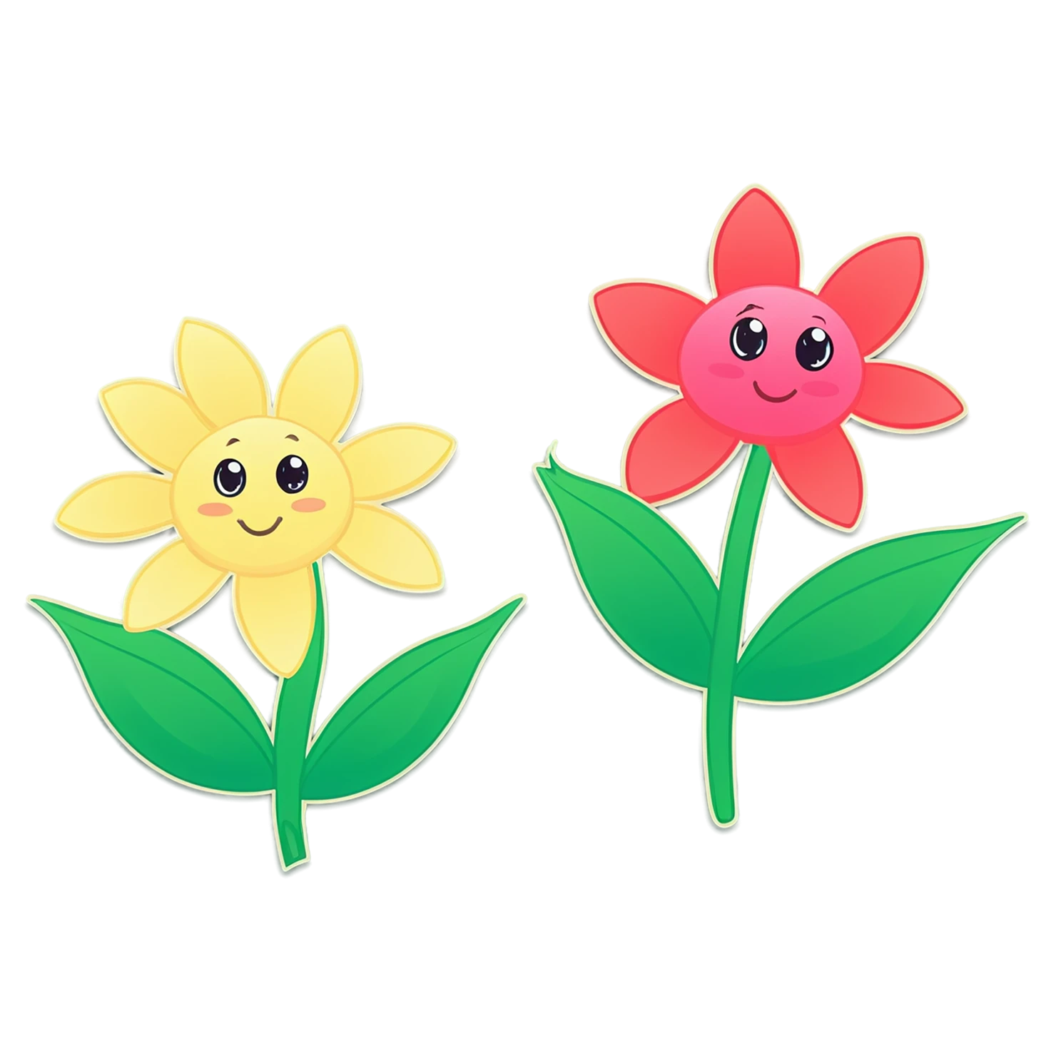 Floral cute sticker isolated on transparent background #15805