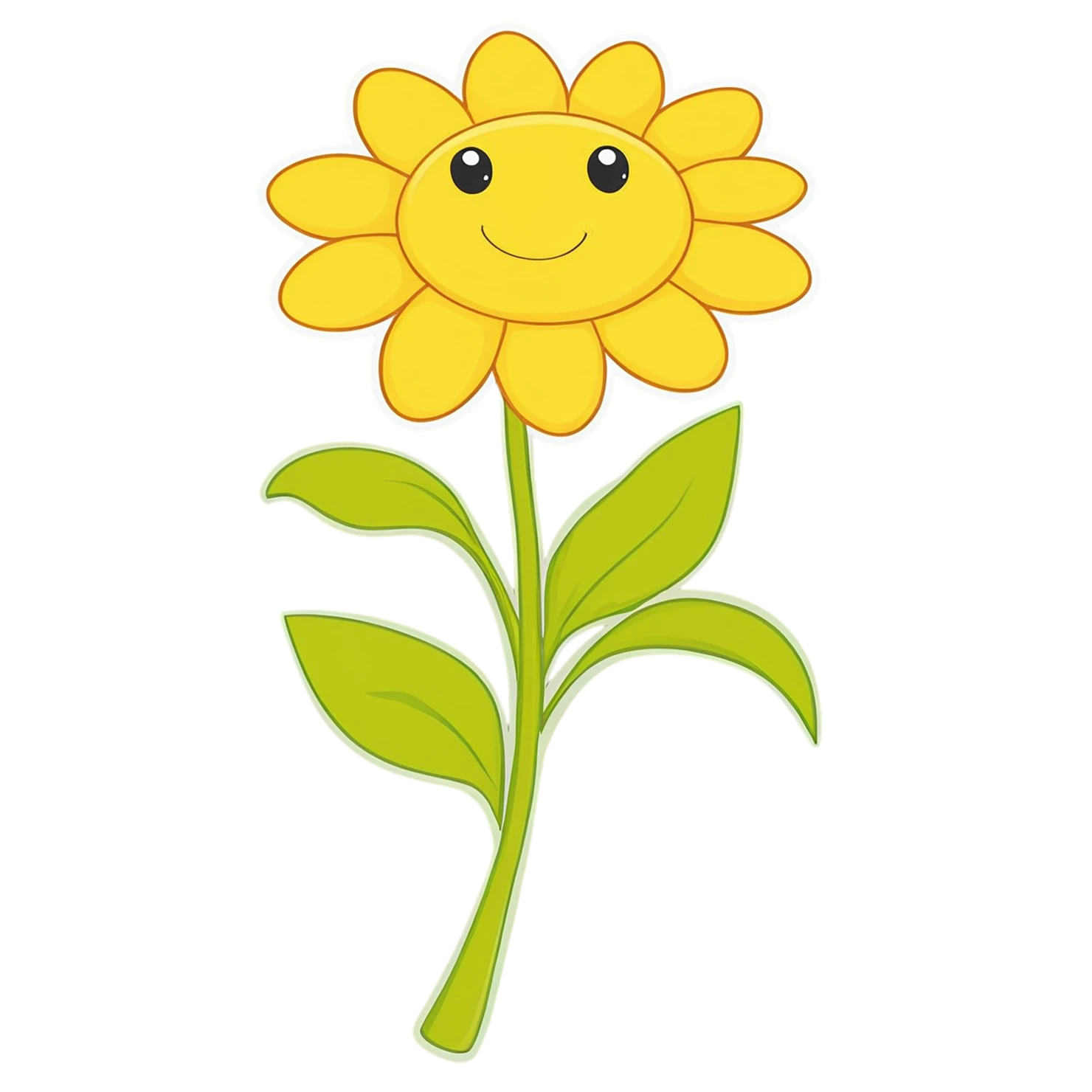 Floral cute sticker isolated on transparent background #15809