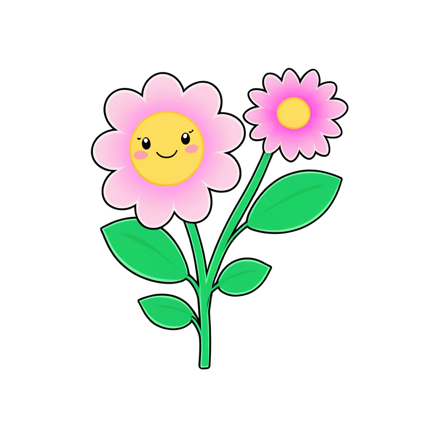 Floral cute sticker isolated on transparent background #15811