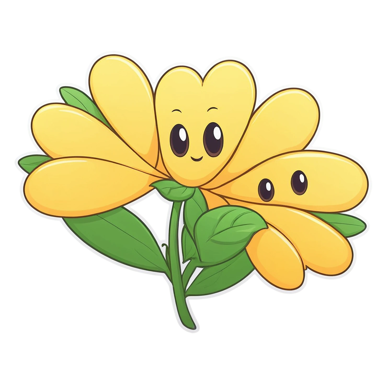 Floral cute sticker isolated on transparent background #15813