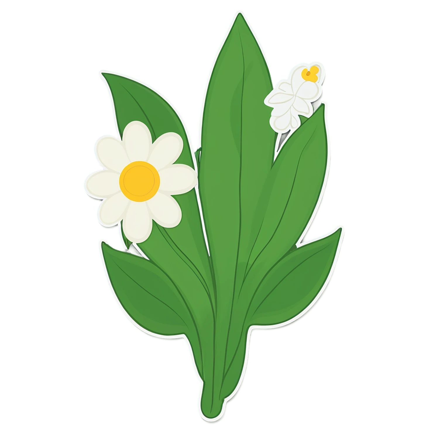 Floral cute sticker isolated on transparent background #15821