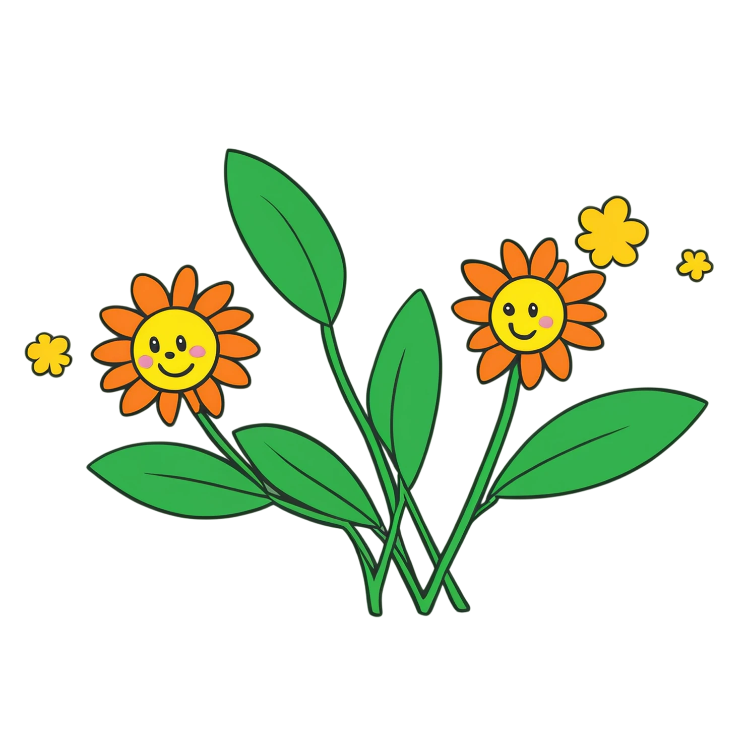 Floral cute sticker isolated on transparent background #15825